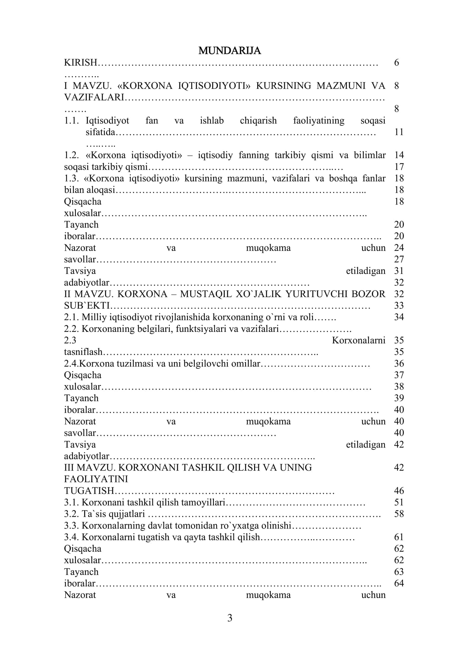Korxona iqtisodiyoti (O'quv qo'llanma) 3