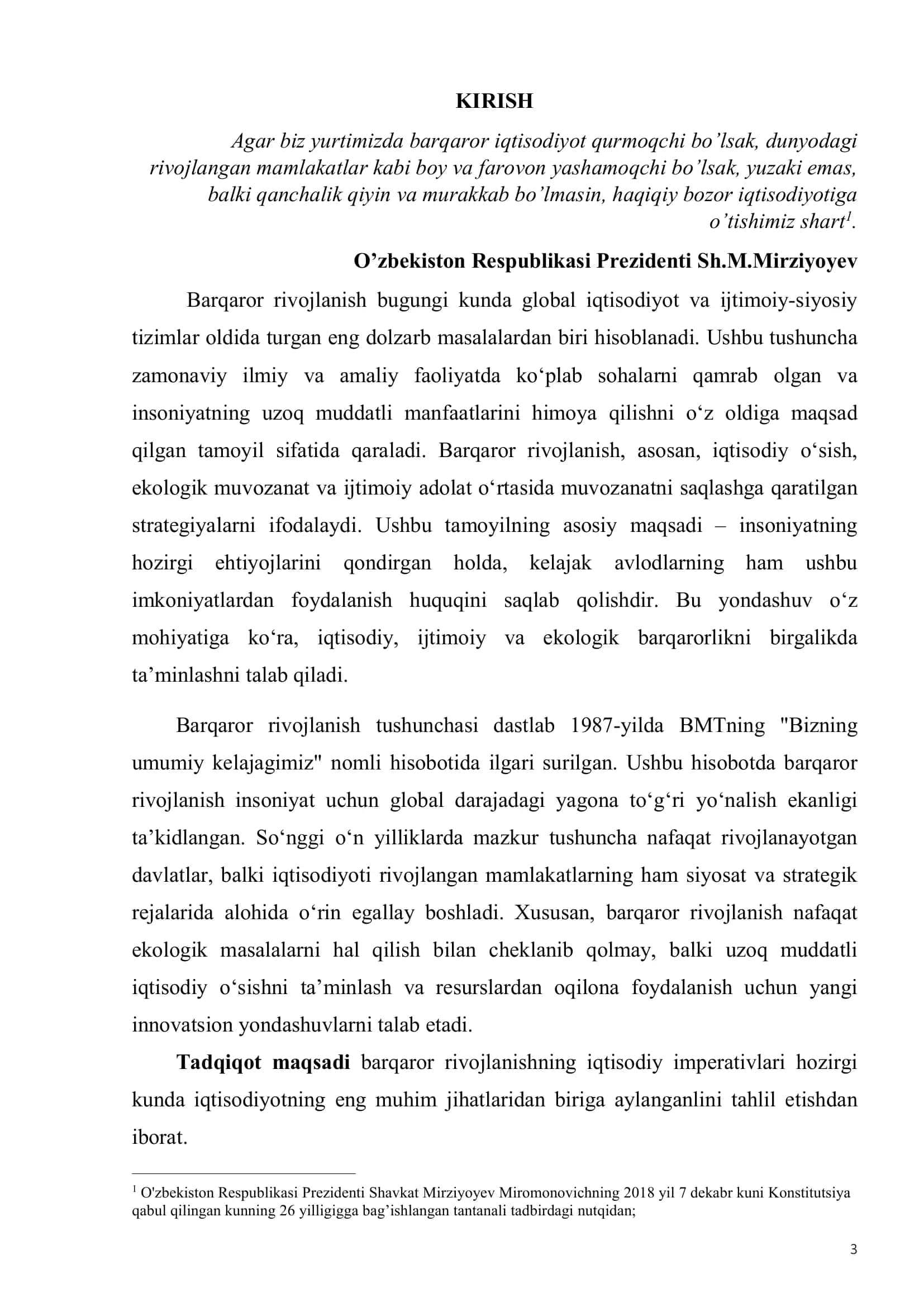 BARQAROR RIVOJLANISHNING IQTISODIY IMPERATIVLARI 3