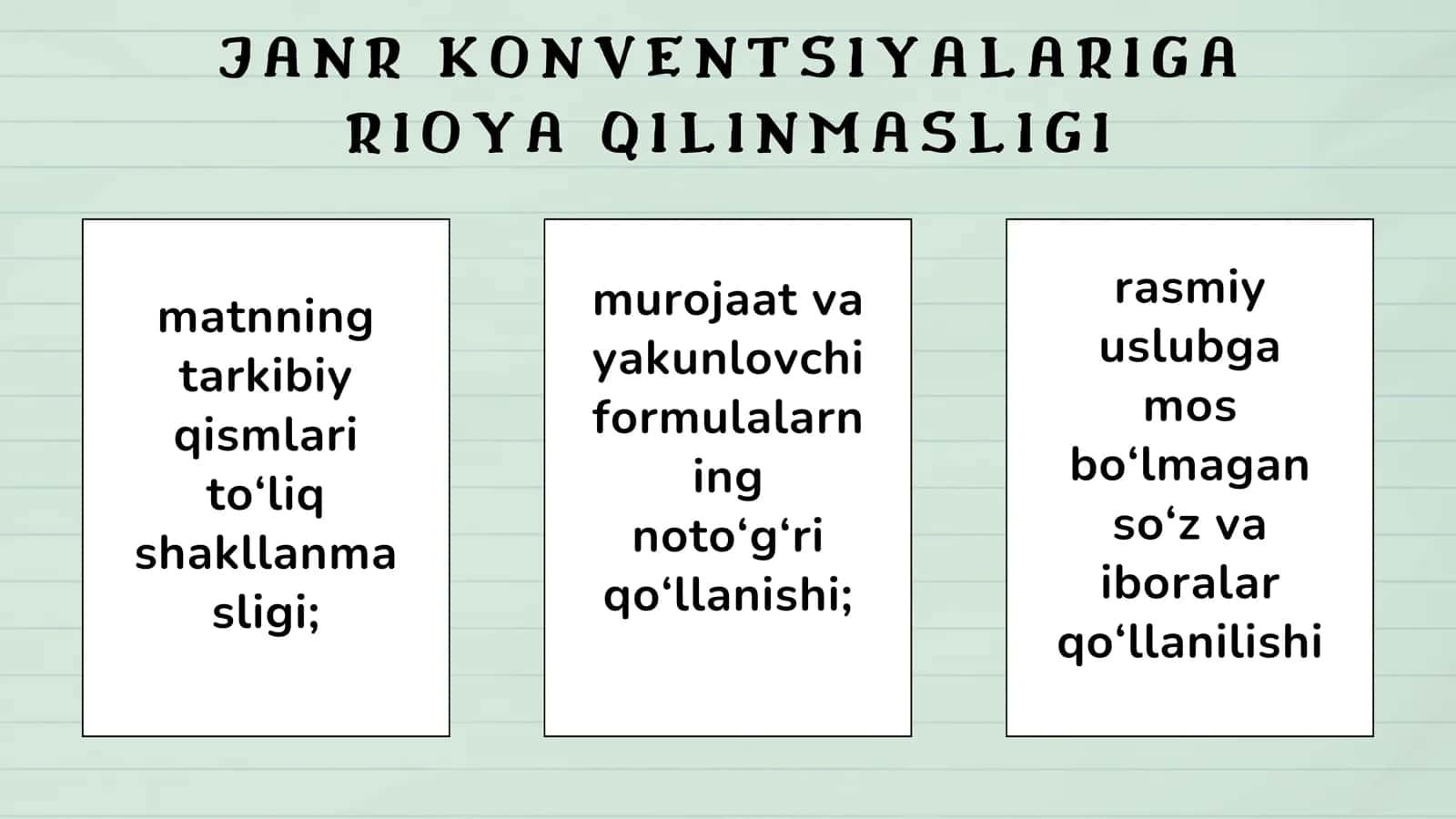 XIZMAT YOZISHMALARI NI YOZISHDAGI MUAMMOLAR 3