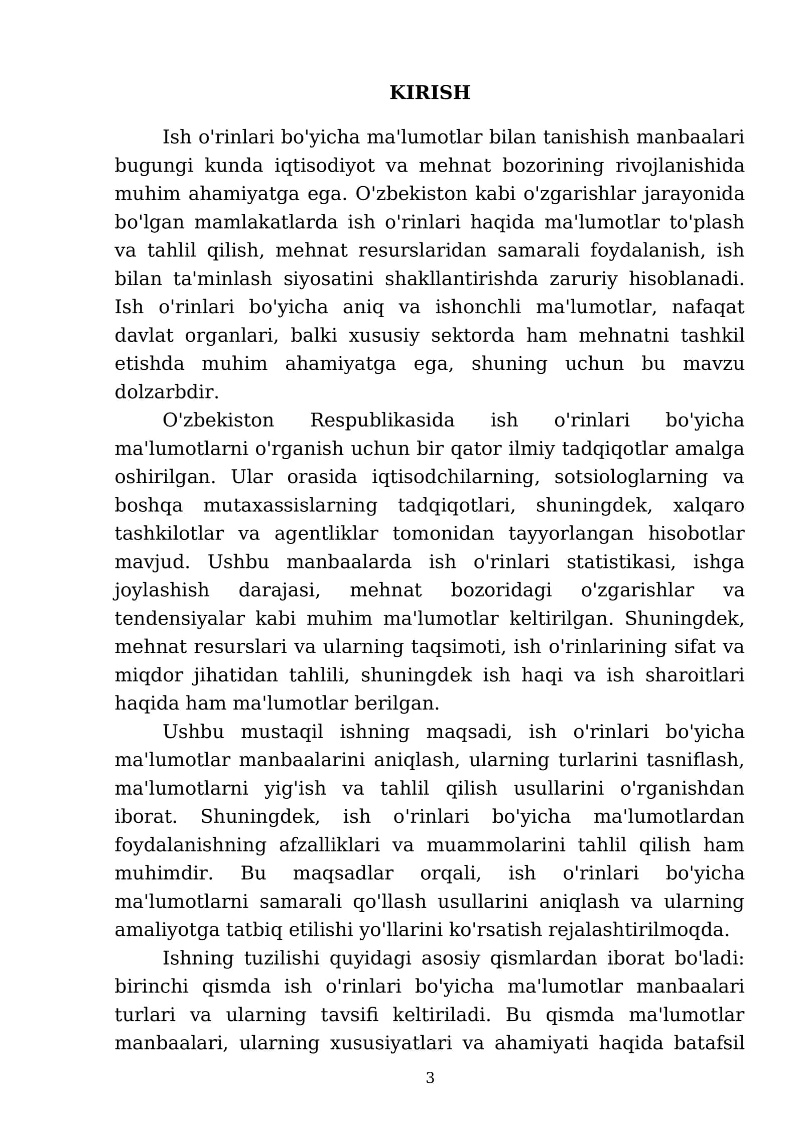 Ish o'rinlari bo'yicha ma'lumotlar bilan tanishish 3