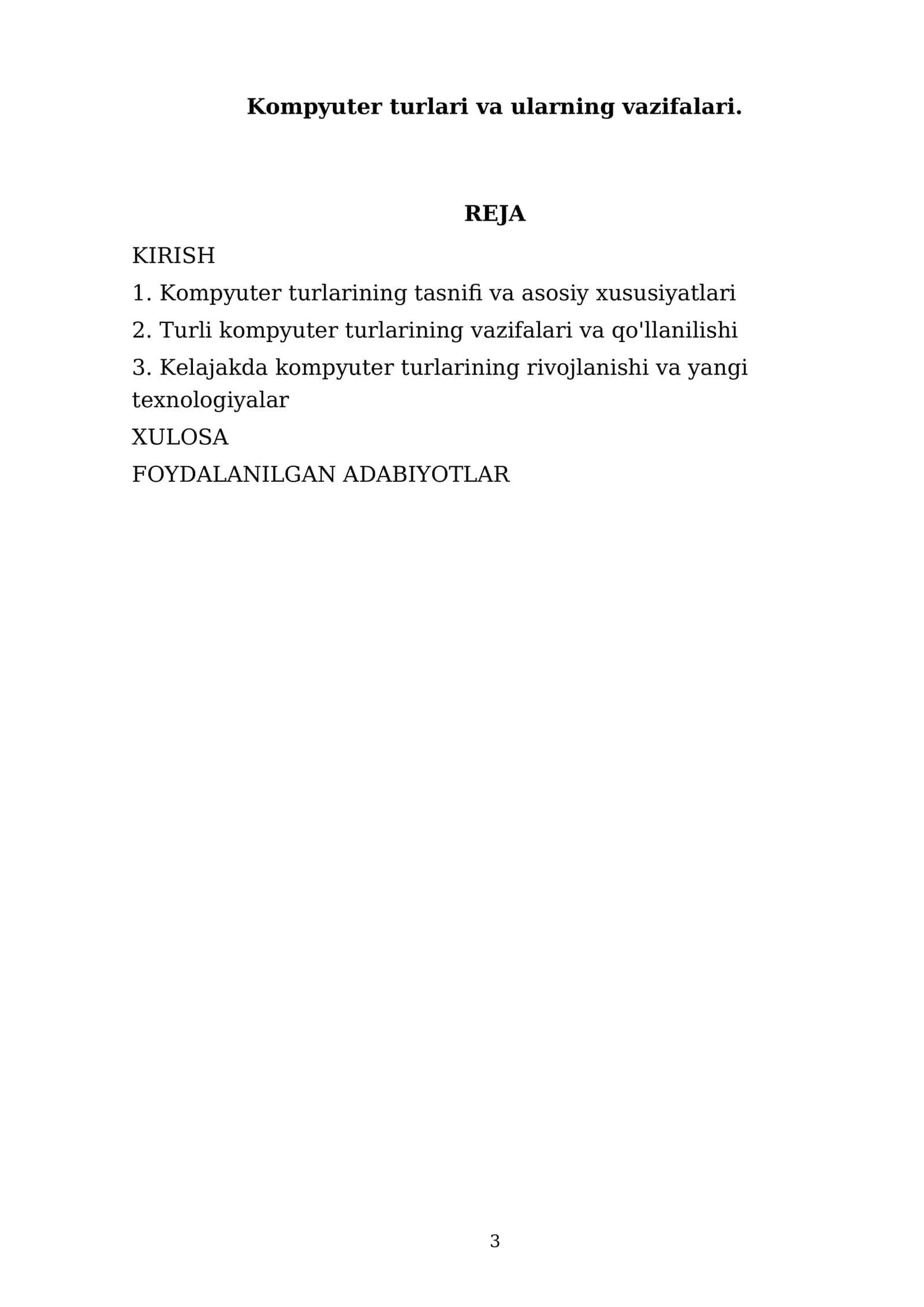 Kompyuter turlari va ularning vazifalari 3