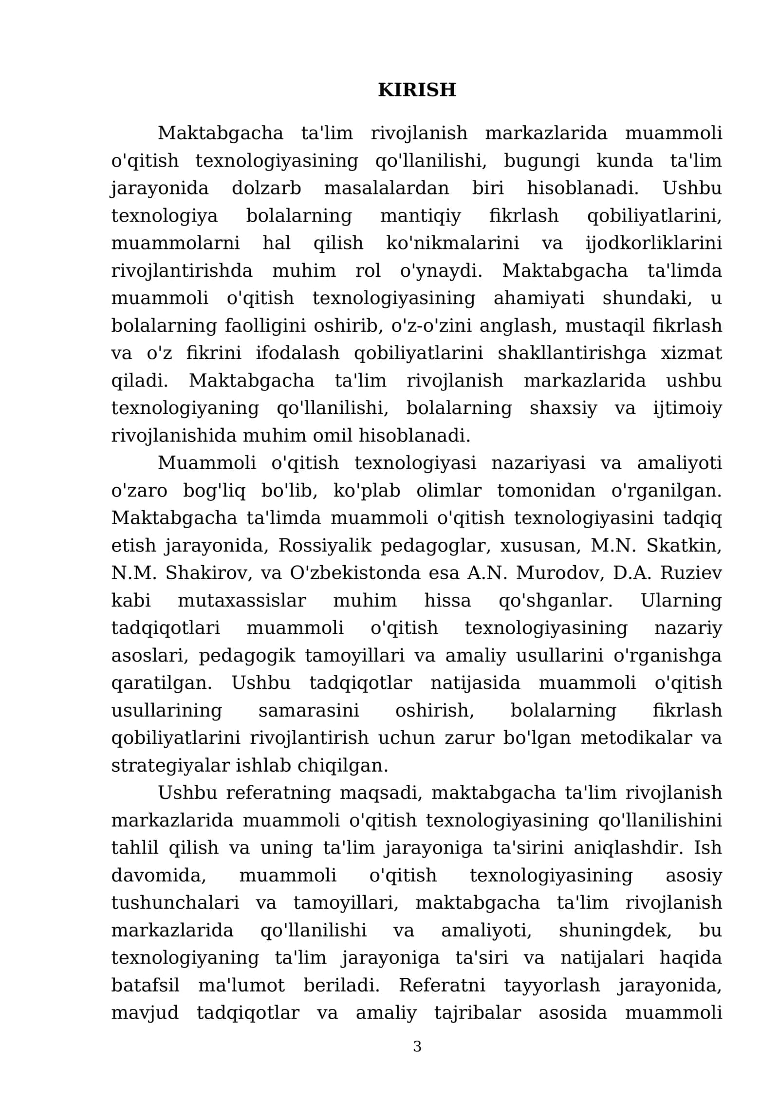 Maktabgacha ta'lim rivojlanish markazi faoliyatida muammoli o'qitish texnologiyasi 3