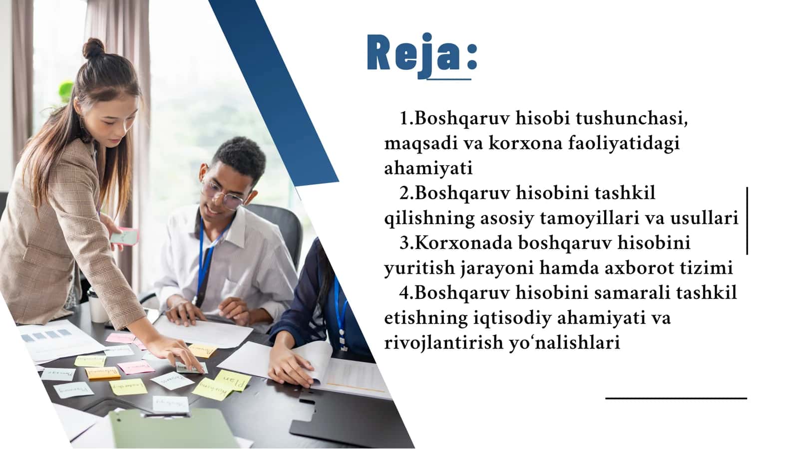 " Boshqaruv hisobiga kirishni tashkil etish " mavzusida taqdimot 3