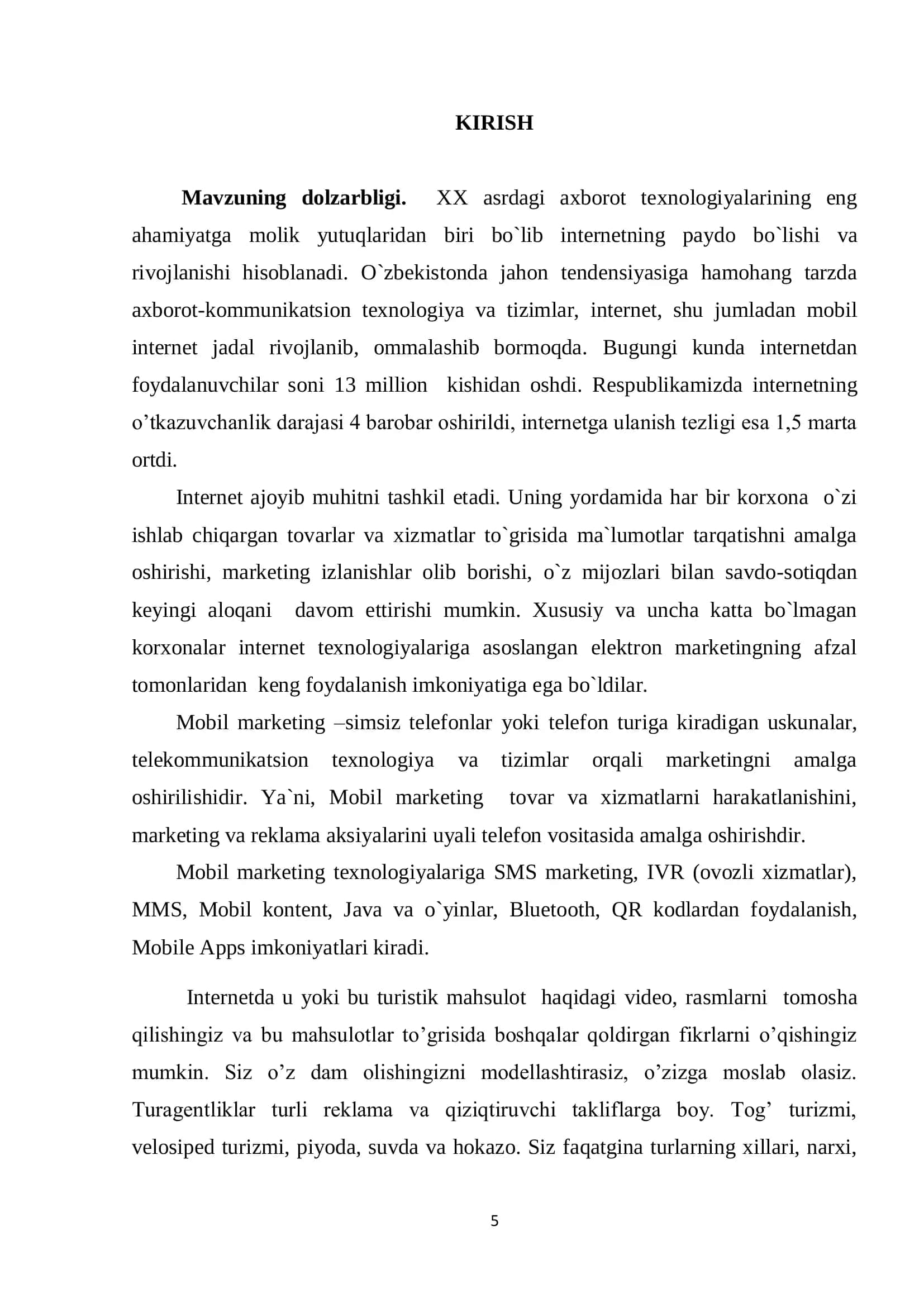 Mehmonxona xo’jaligida mobil marketing imkoniyatlari va foydalanish afzalliklari 3