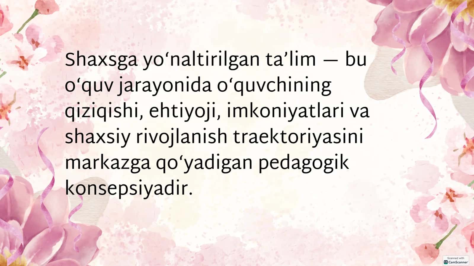 Shaxsga yoʻnaltirilgan ta'lim texnologiyalari 3