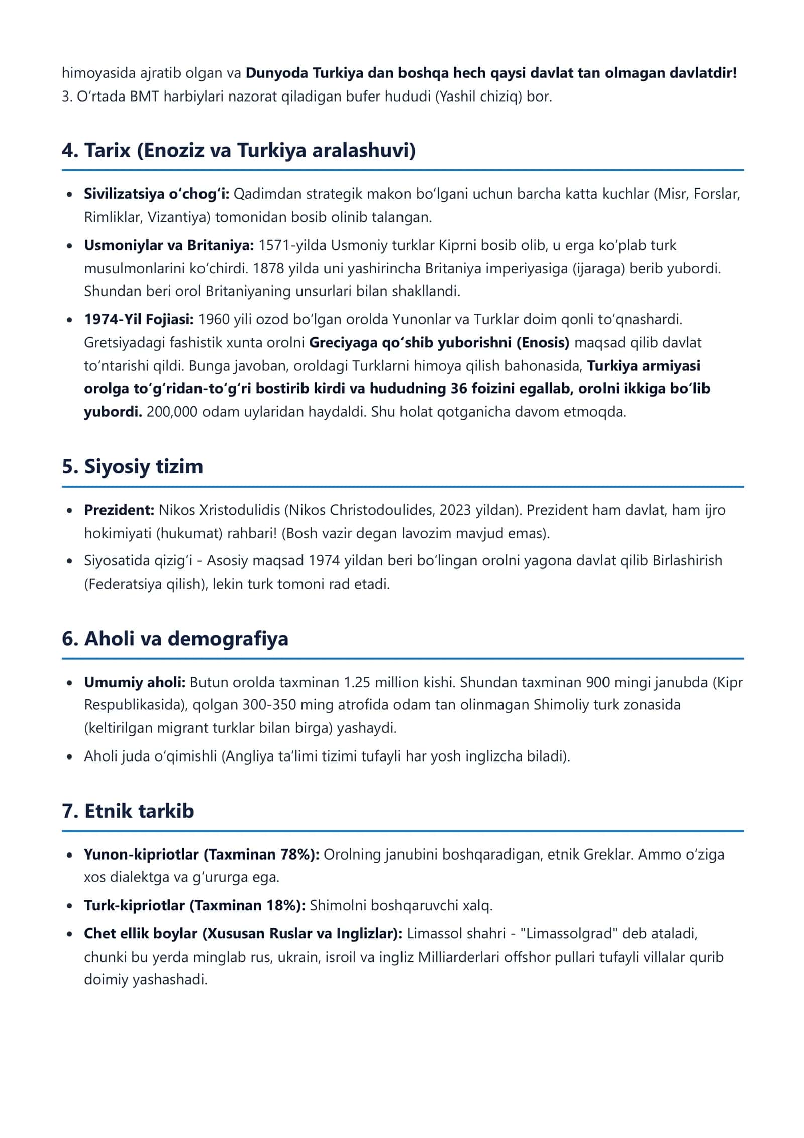 DUNYO DAVLATLARI ENSIKLOPEDIYASI Kipr Respublikasi 3