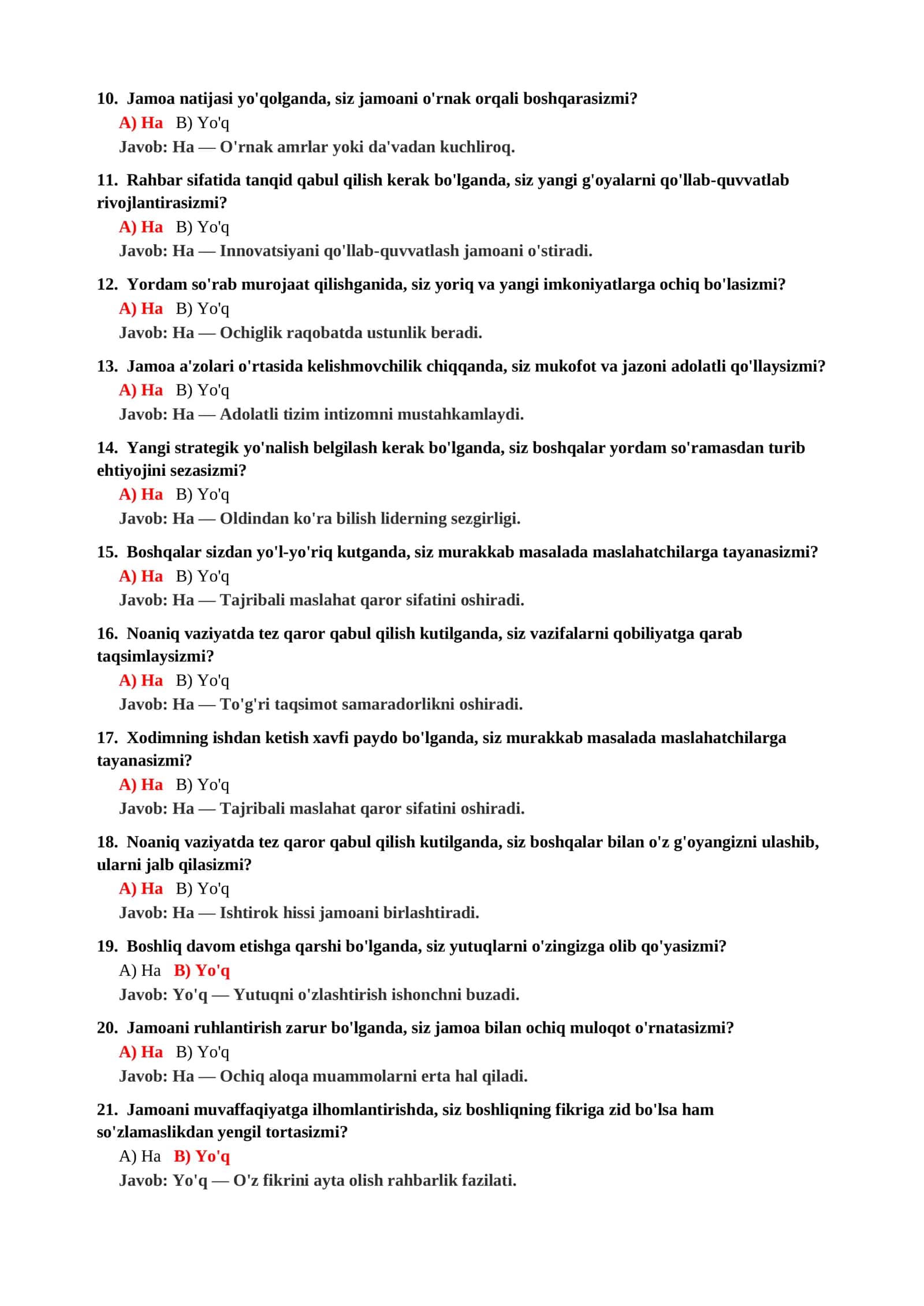 MUSTAQIL TANLOV QILISH PSIXOLOGIK TESTI 3