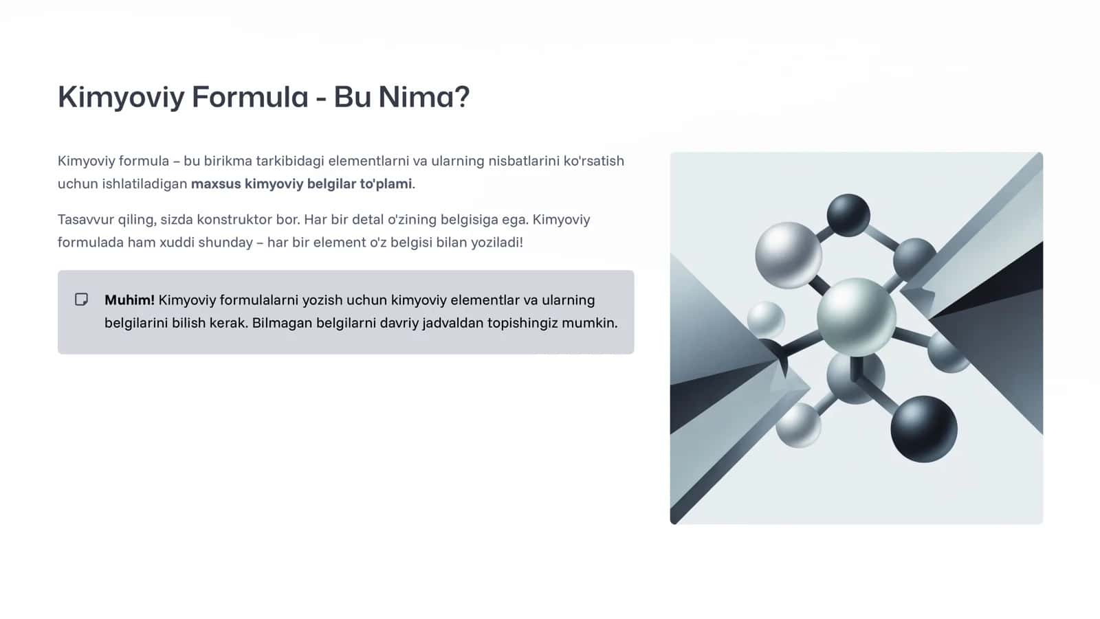 Kimyoviy Formula va Valentlik 3