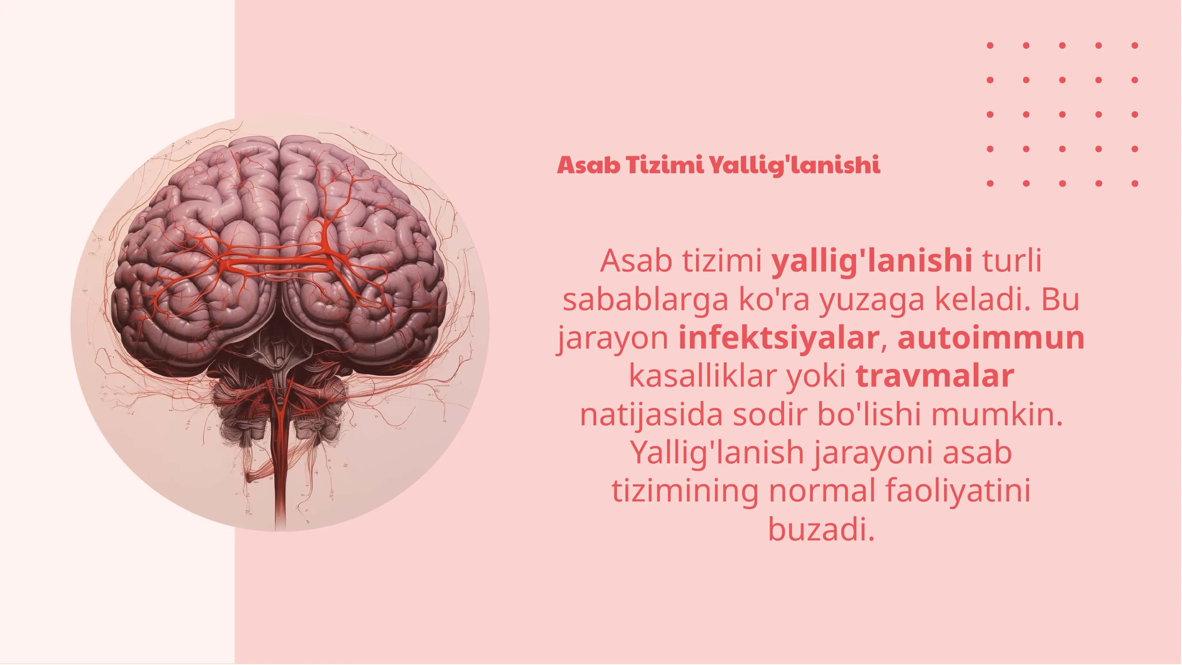 Asab tizimini yallig'lanish kasalliklari. Serebal leptomeningit xoriopendimatit  differensial diagnostikasi  davolash va profilaktika usullari 3