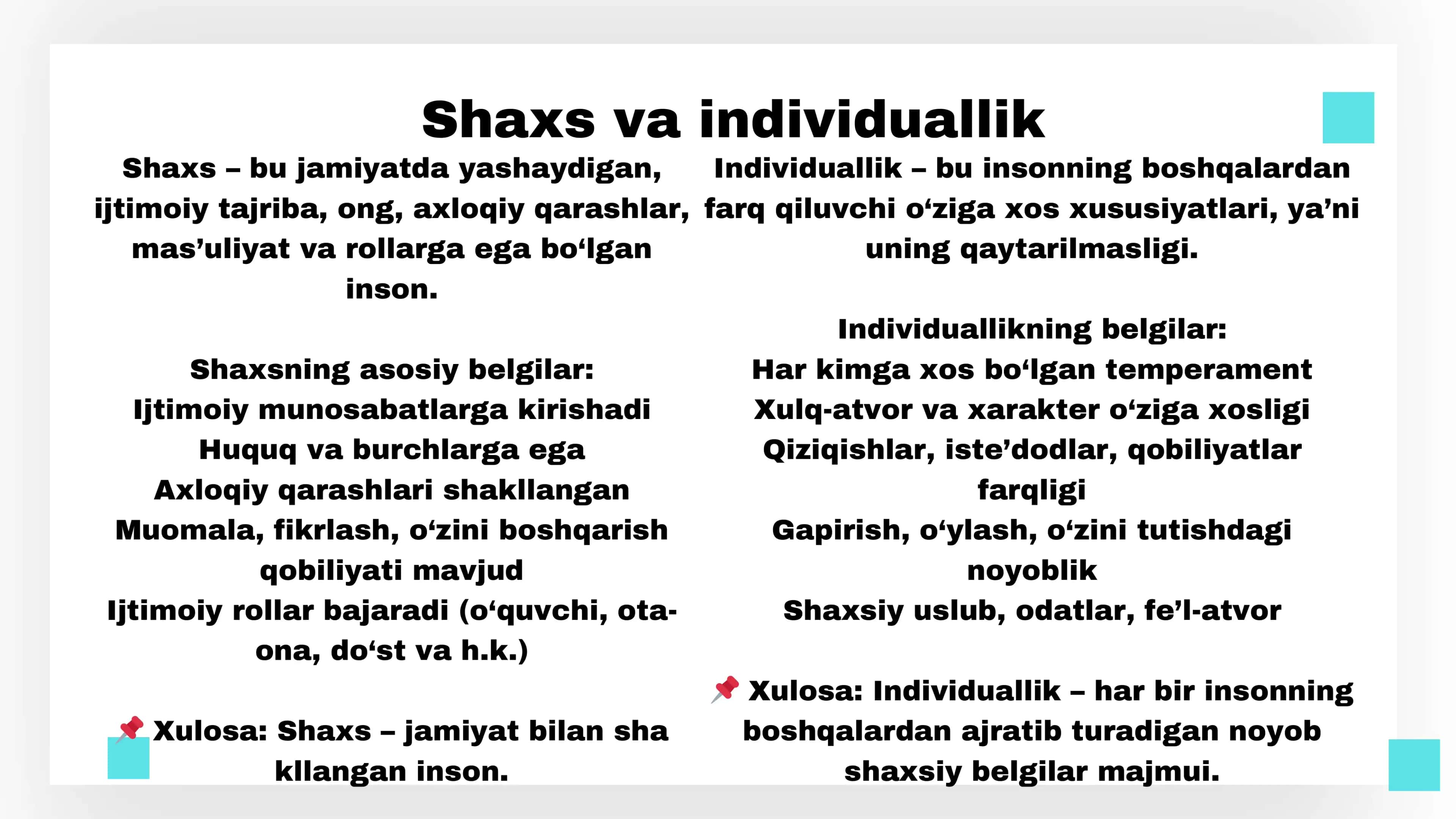 Shaxs va individuallik 3