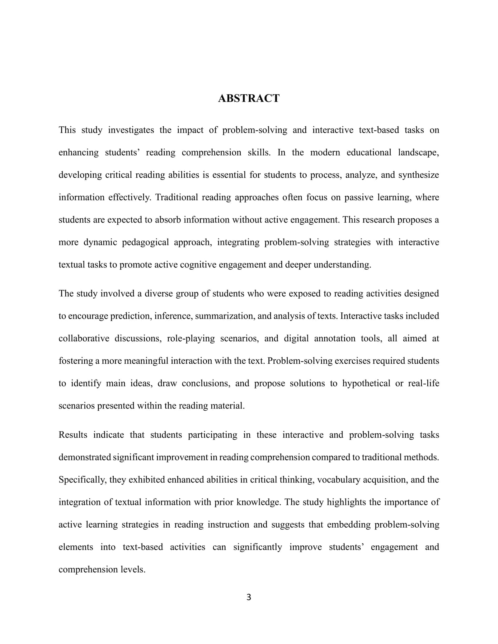 Enhancing Students’ Reading Comprehension Through Problem-Solving and Interactive Text-Based Tasks 3