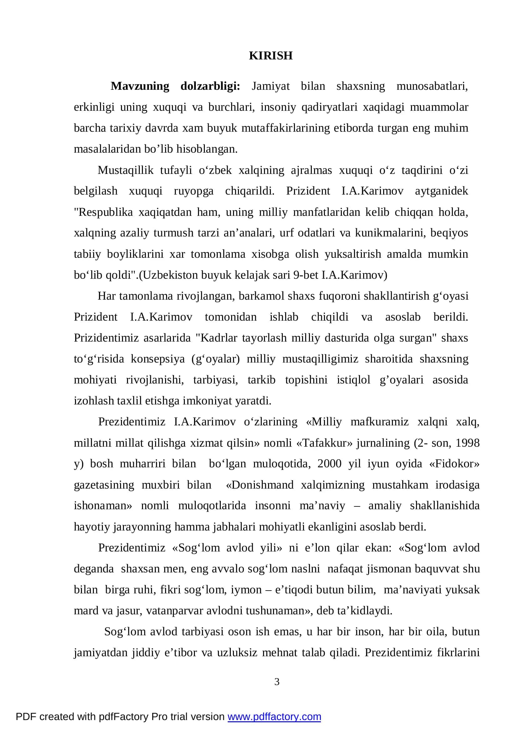 Kasb ta’limi (Zootexniya) yo’nalishi 2- kurs talabasi 3