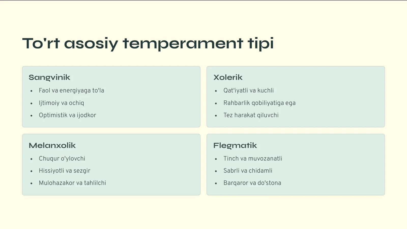 Temperament: Inson tabiatining sirli qirralari 3