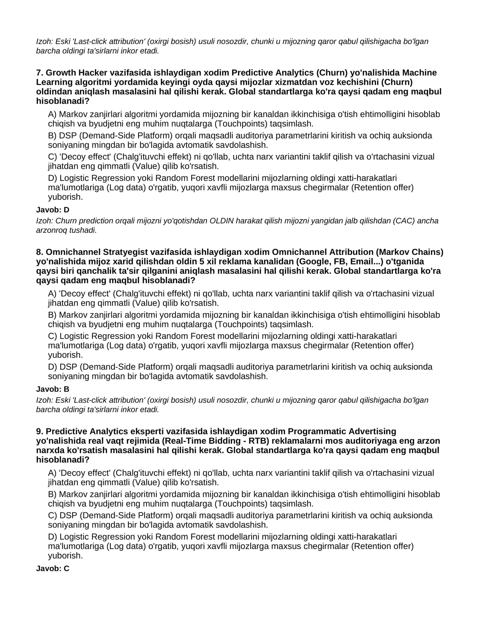 MARKETING VA SOTUV XALQARO SERTIFIKATLARI 2 QISM 200 3