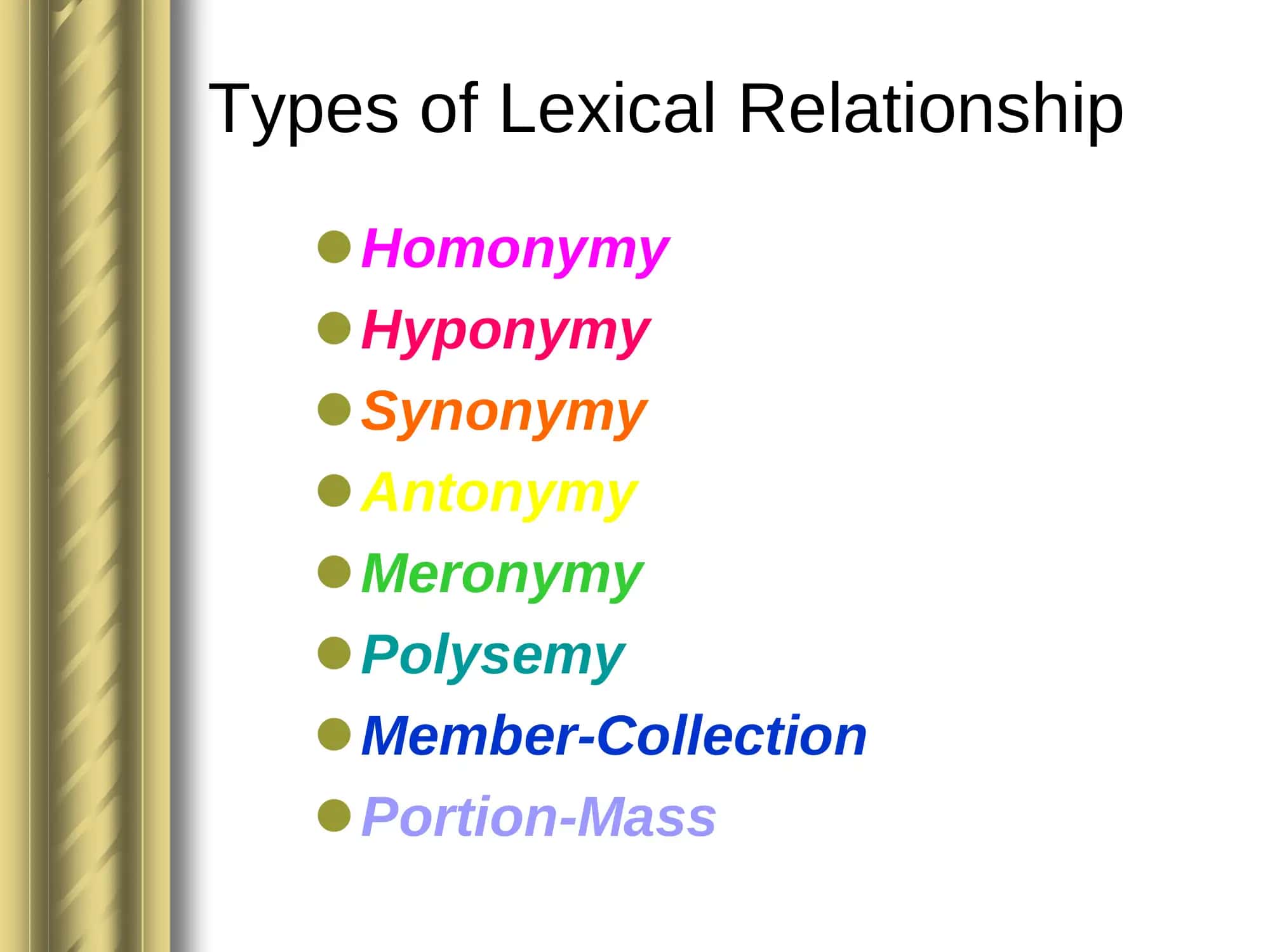 LEXICAL RELATIONS IN DISCOURSE 3