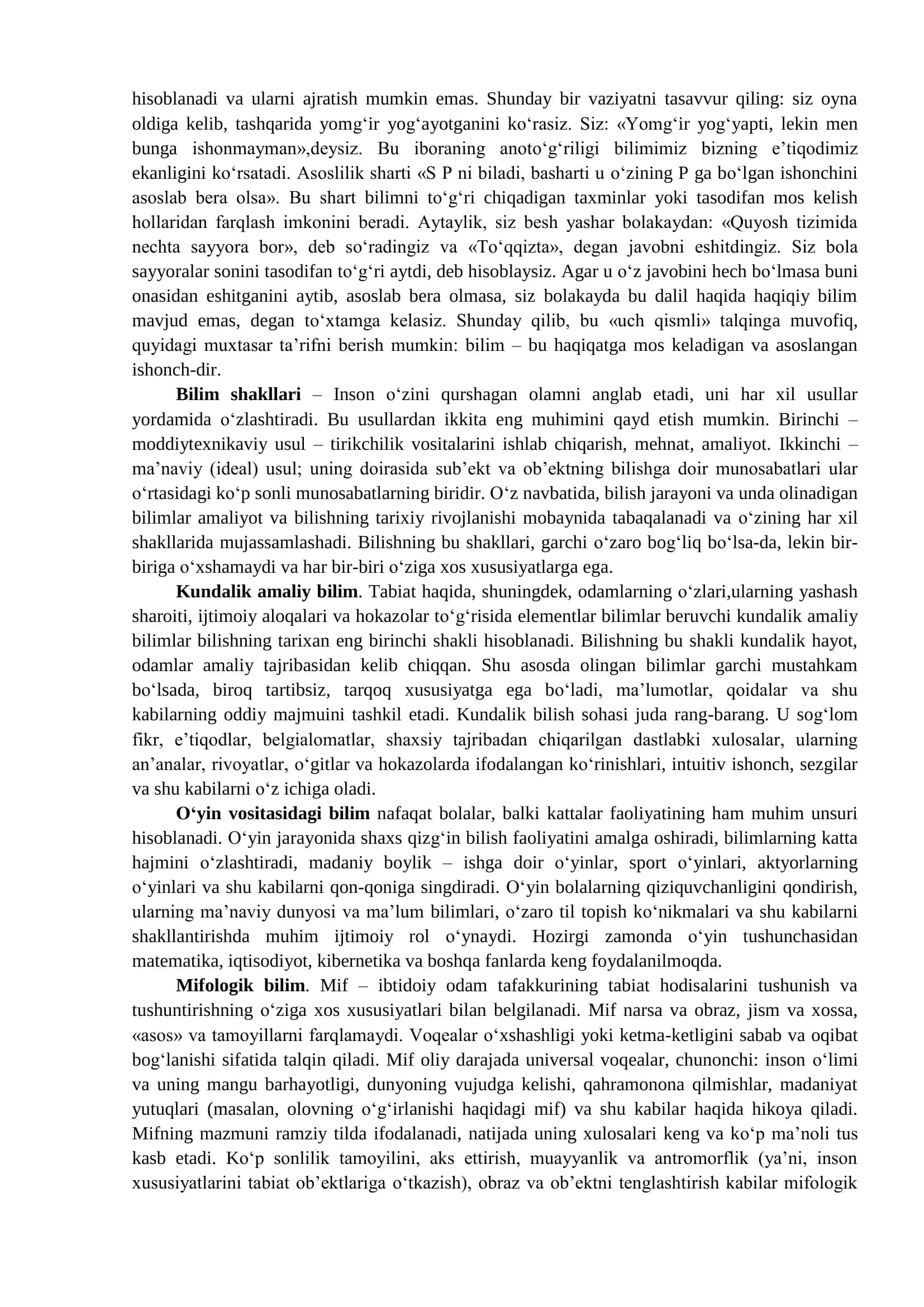Bilish falsafasi (Gnoseologiya) 3