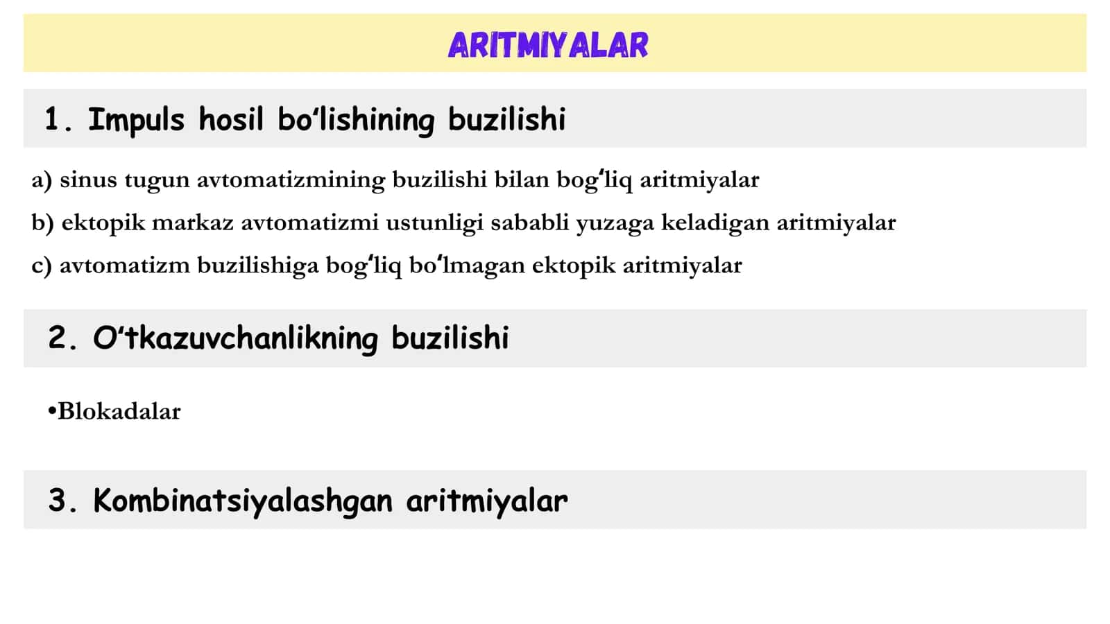 Online EKG darslari 3