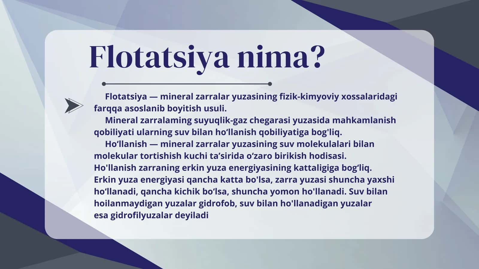 Flotatsiya- minerallar 3
