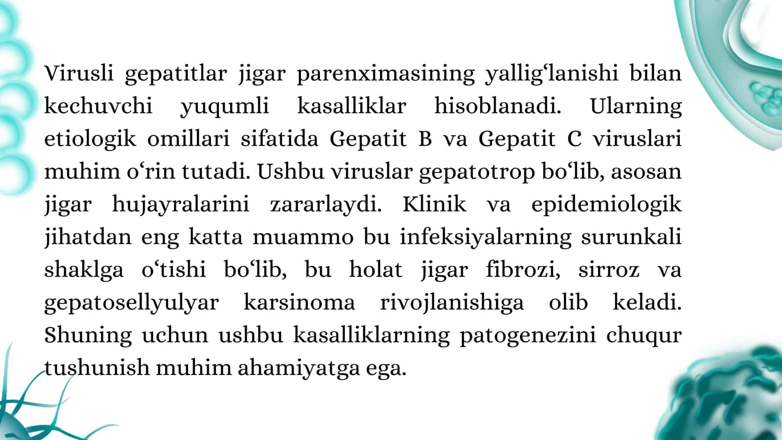 Virusli gepatit B va C ning surunkalanish mexanizmi 3