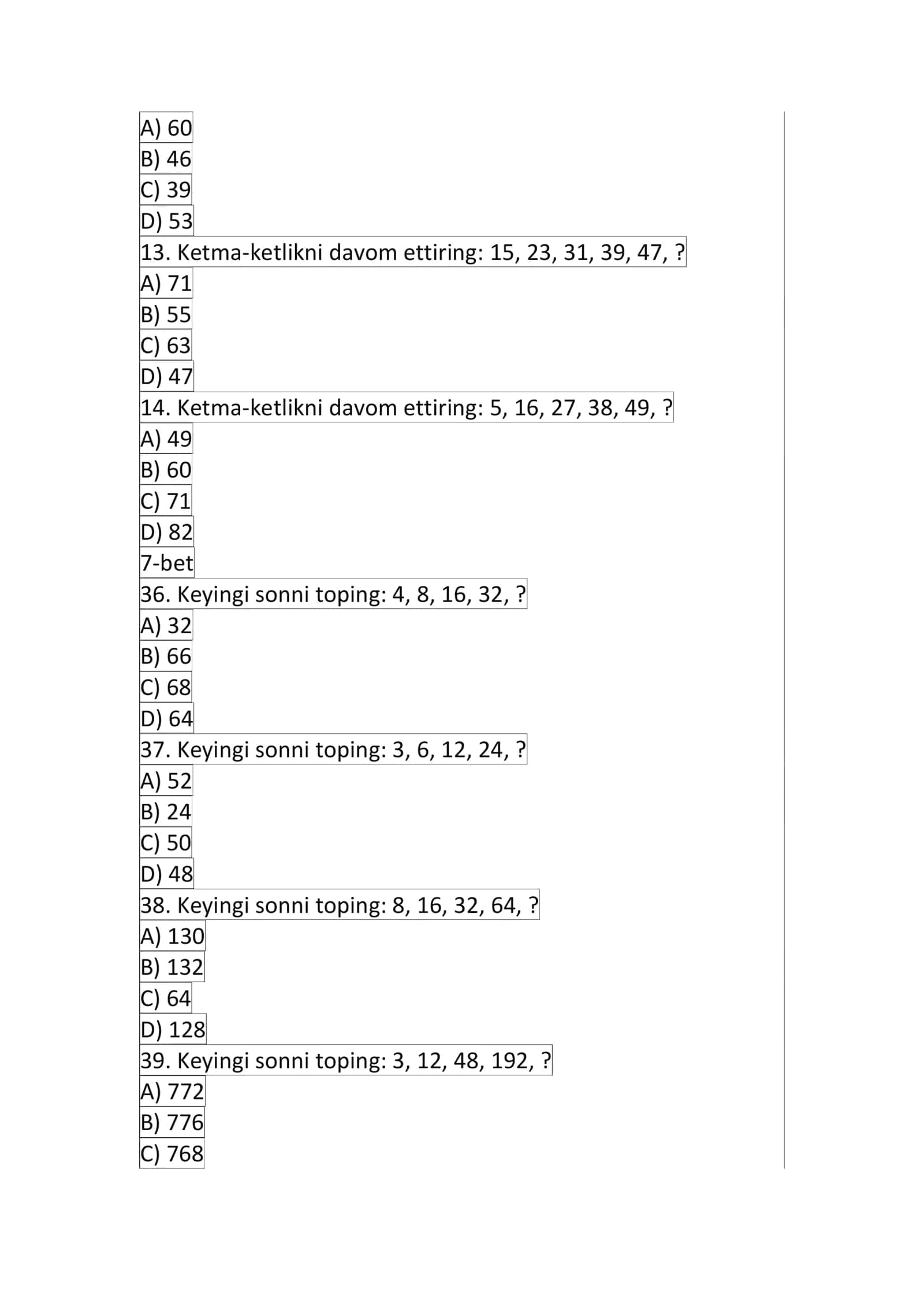 Iq test 3