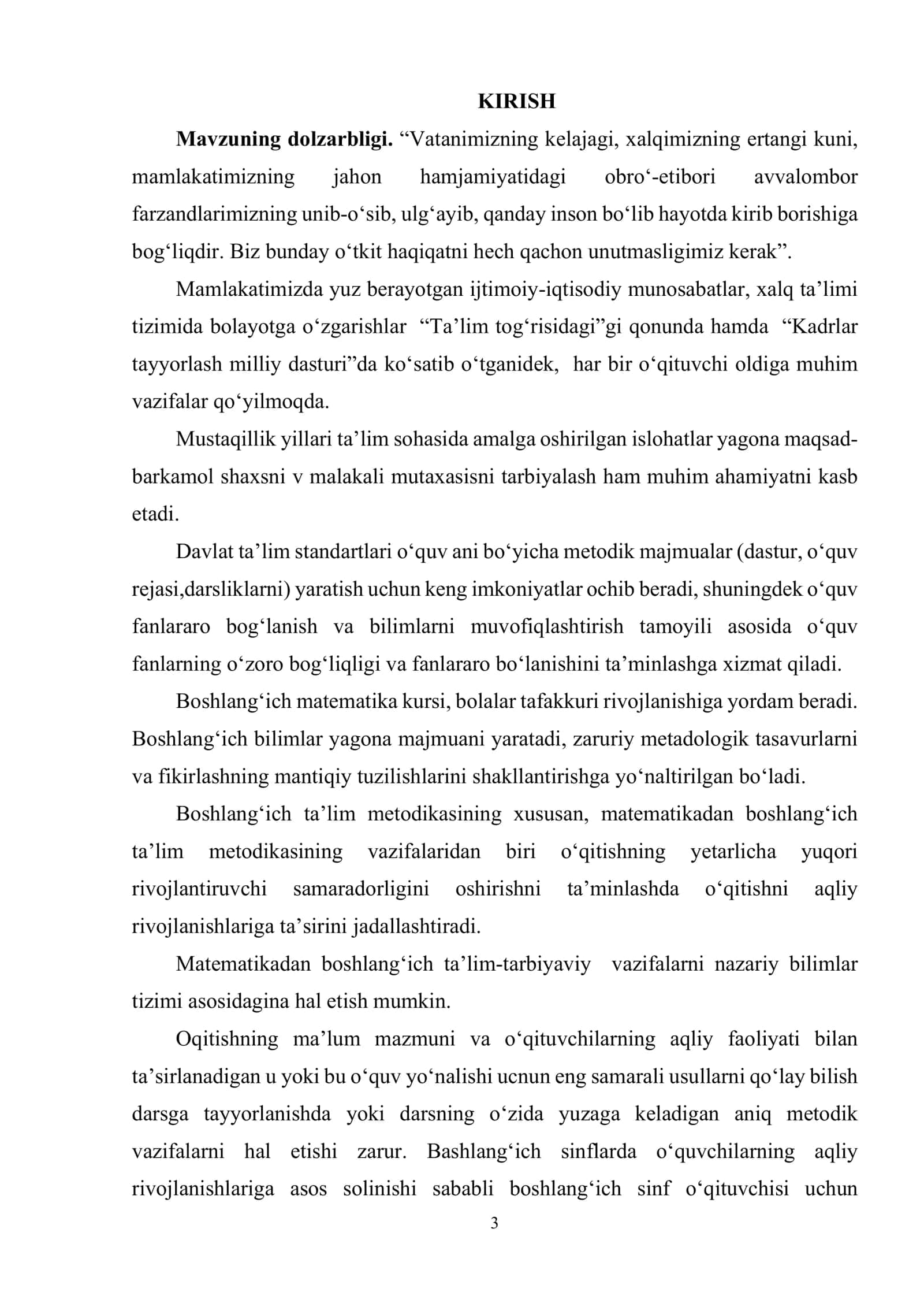 Boshlang‘ich sinflarda ulushlar va ularning nazorat asosi ularni o‘rganish metodikasi 3