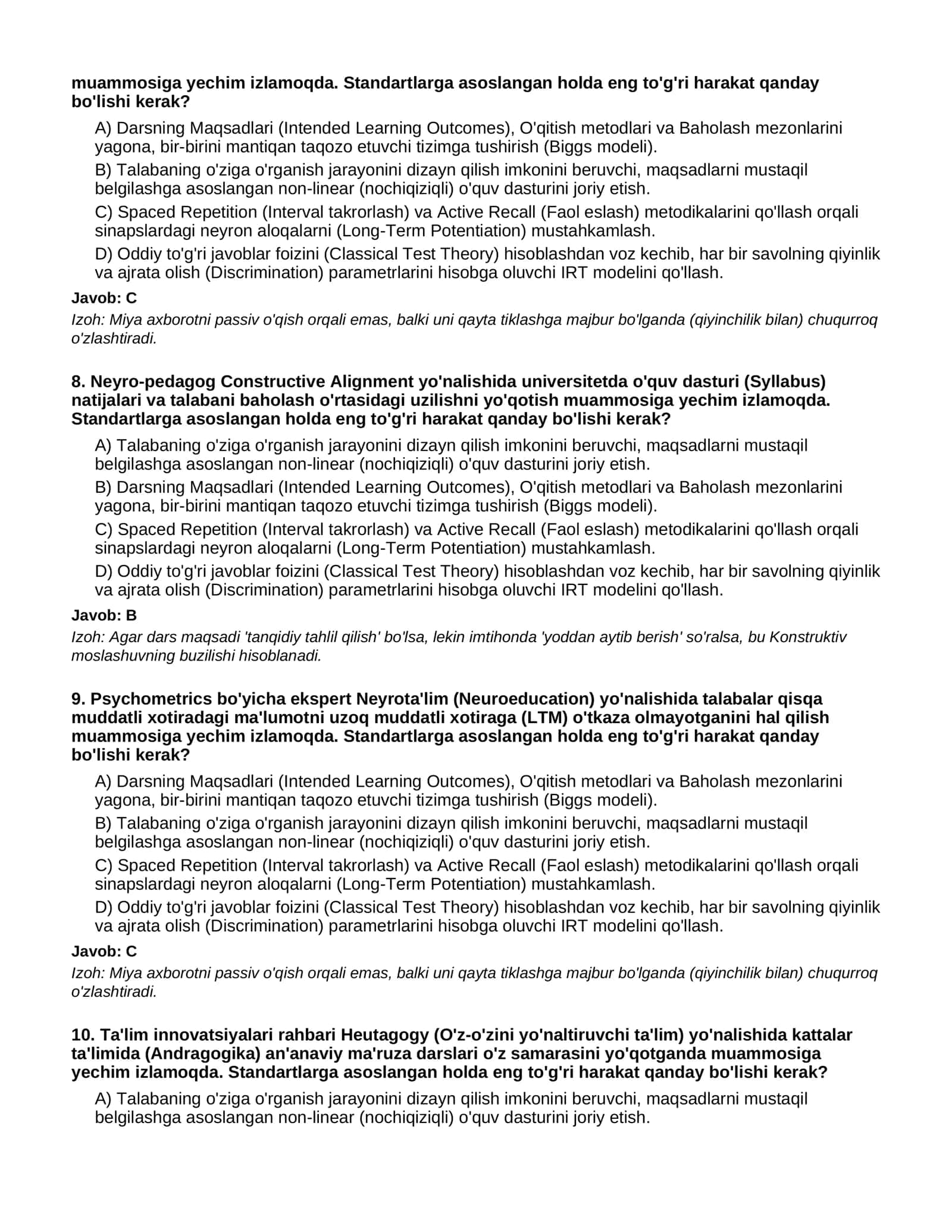 Talim va Pedagogika Milliy Attestatsiya Sertifikati 3