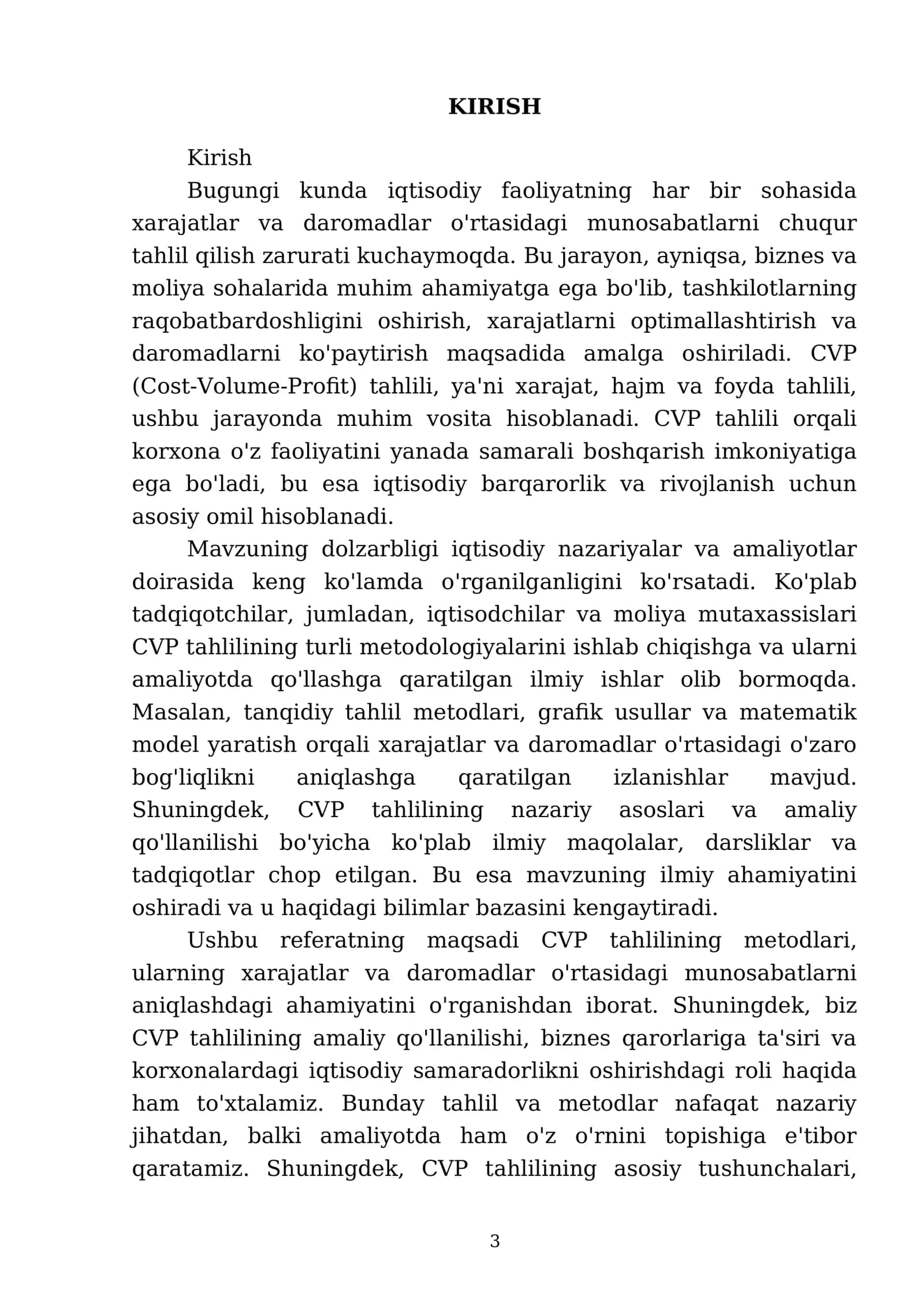 CVP tahlilining metodlari izohi 3