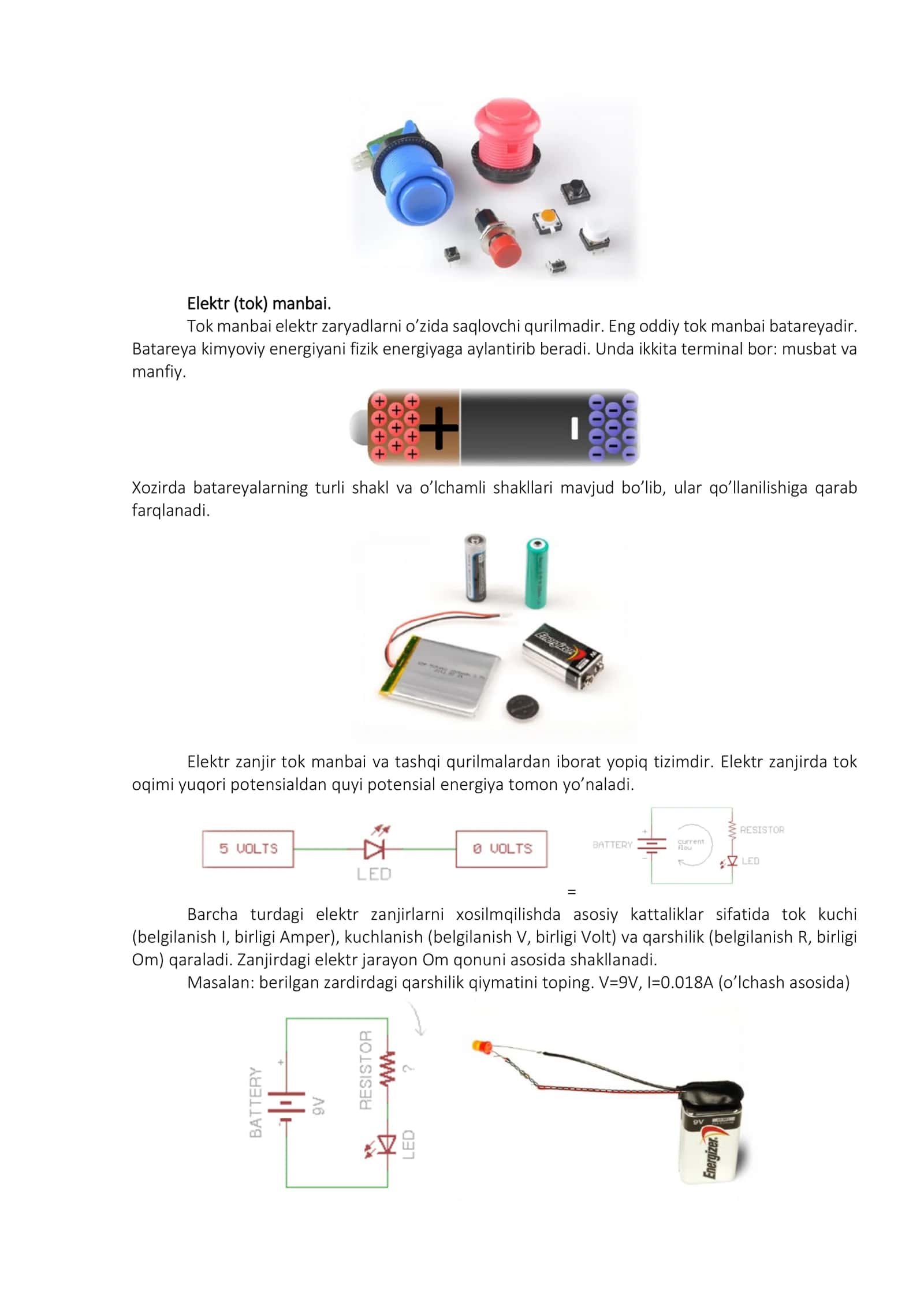 Elektr sxemaning asosiy elementlari 3