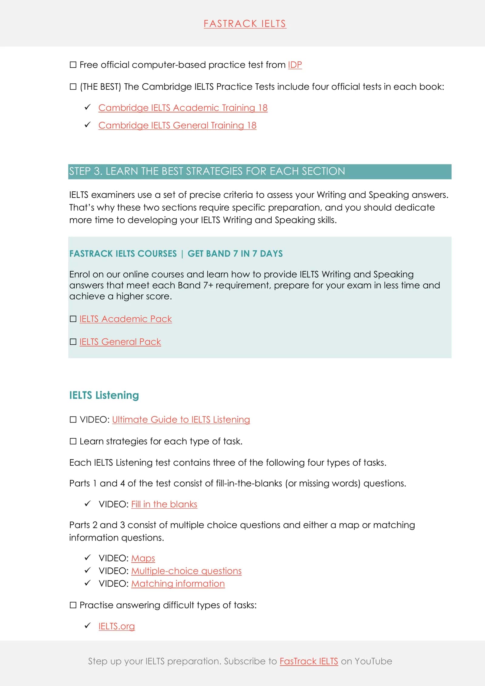 FASTRACK IELTS 3