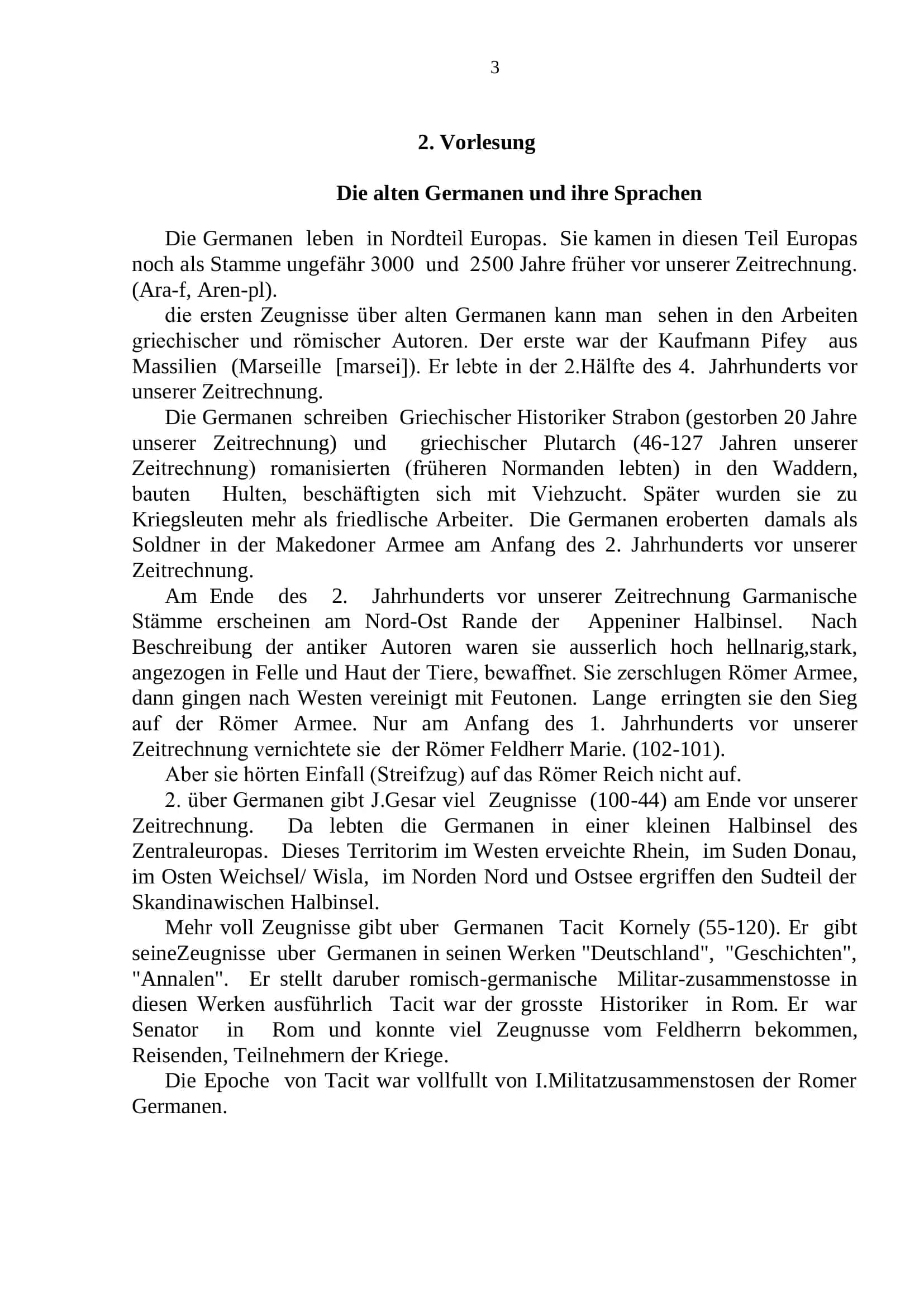 Die Texte zur Vorlesung: Die Einführung in die germanische Philologie 3