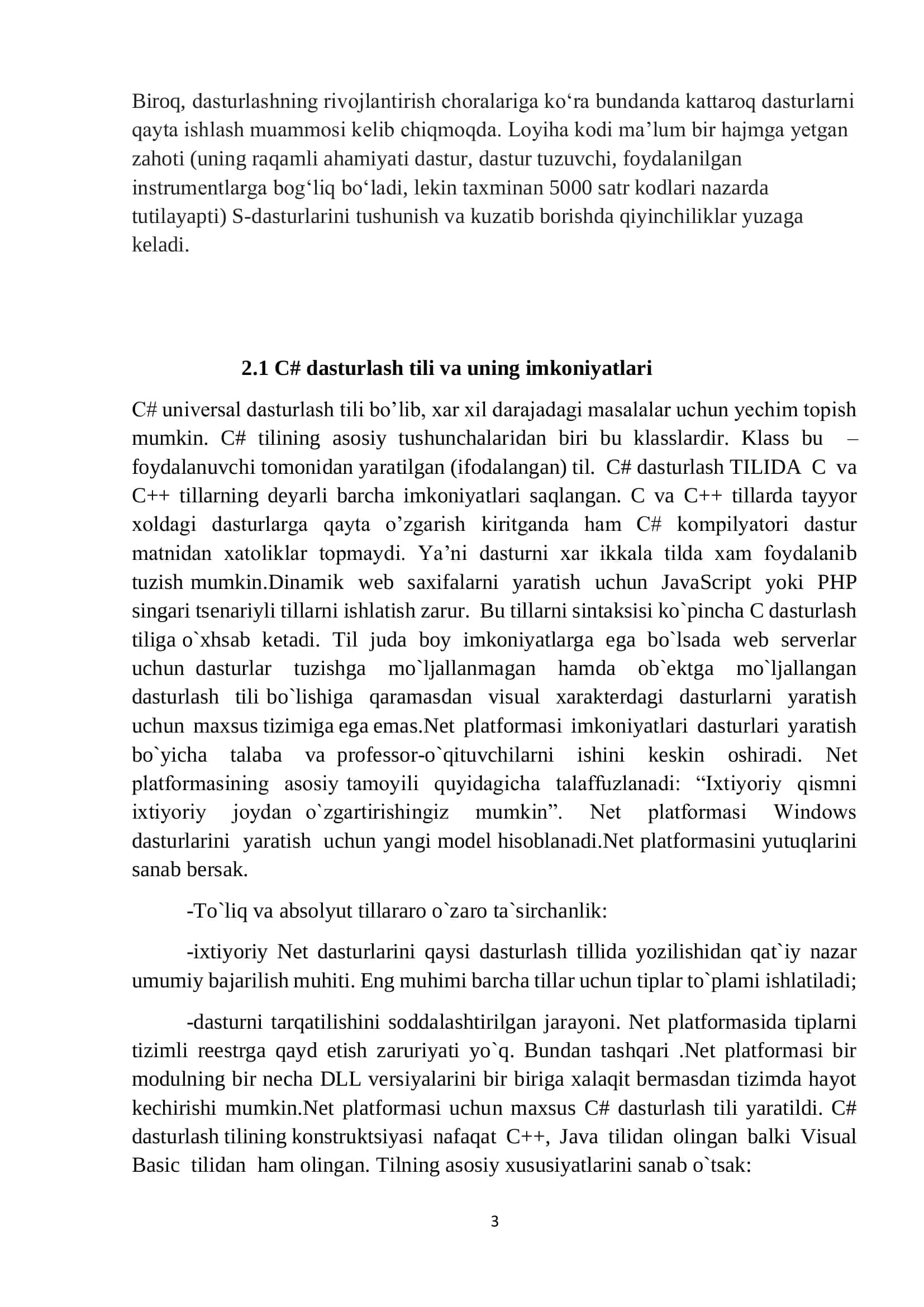 C# dasturlash tili 3