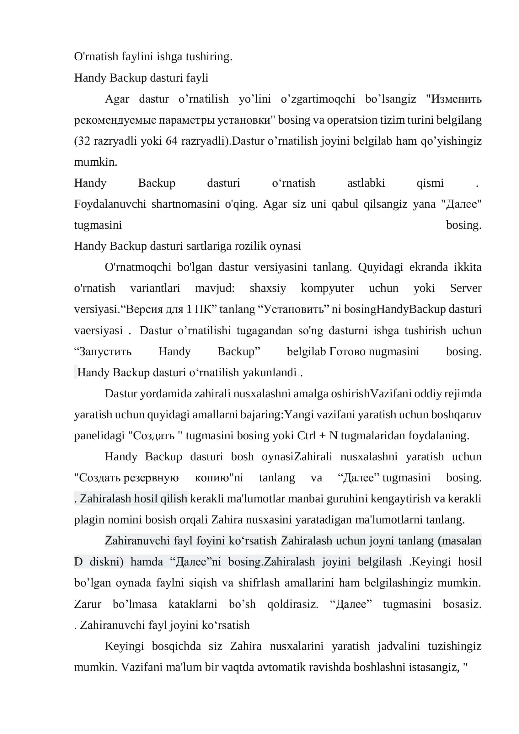 Maxsus dasturiy vositalar yordamida ma’lumotlarni qayta tiklashni o’rganish. 3