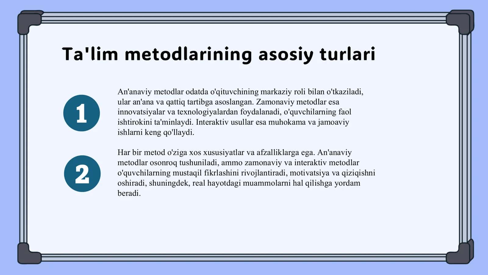 Ta'lim metodlari va vositalari 3
