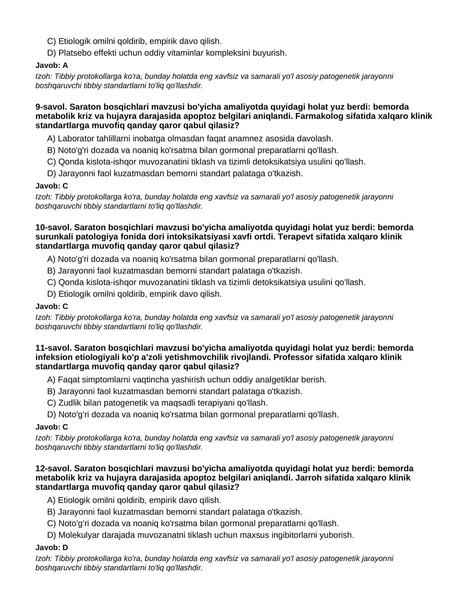 SARATON BOSQICHLARI - 1-QISM 3