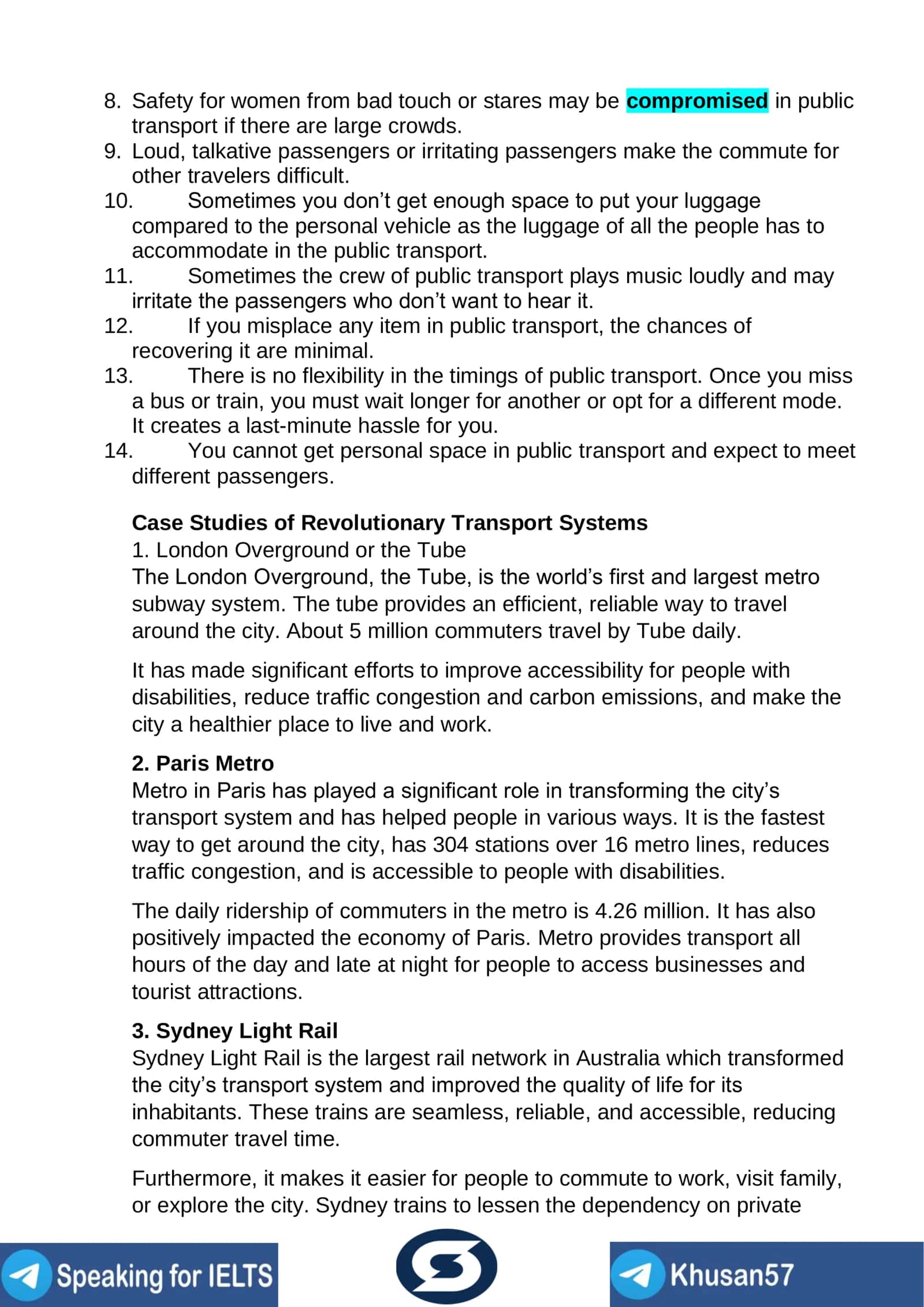 Advantages and Disadvantages of Public Transport 3