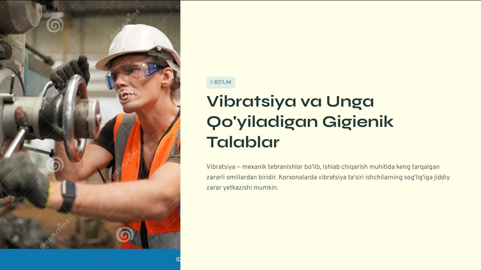 Korxonalarda Tebranishli Vaziyatlarni Tekshirish va Baholash: Vibratsiya va Rezonans Chastotasi uchun Gigienik Talablar 3