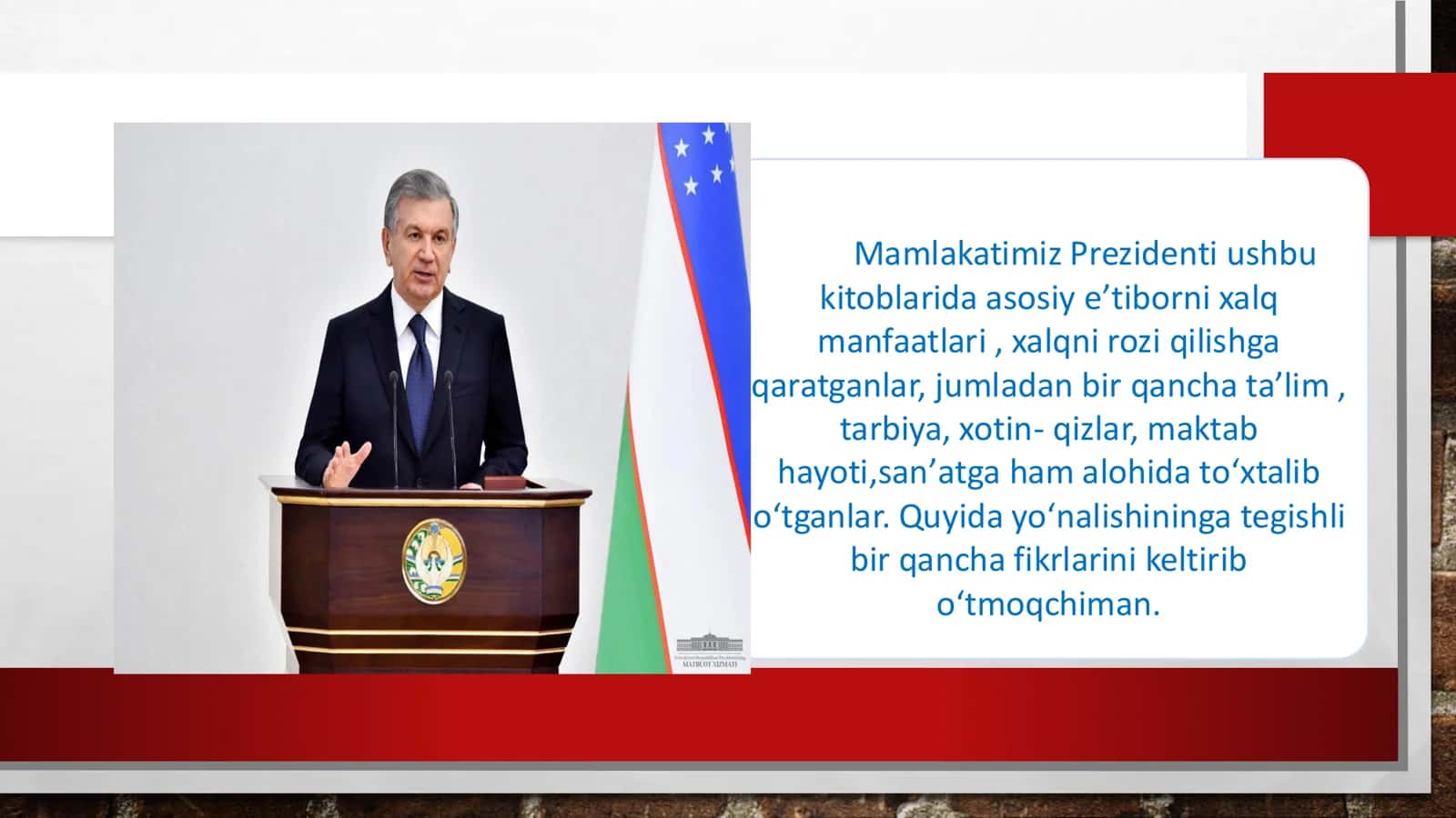 Yosh avlodimizda qatʼiy hayotiy pozitsiya va Vatanimiz taqdiri uchun yuksak masʼuliyat tuygʻusini shakllantirish 3