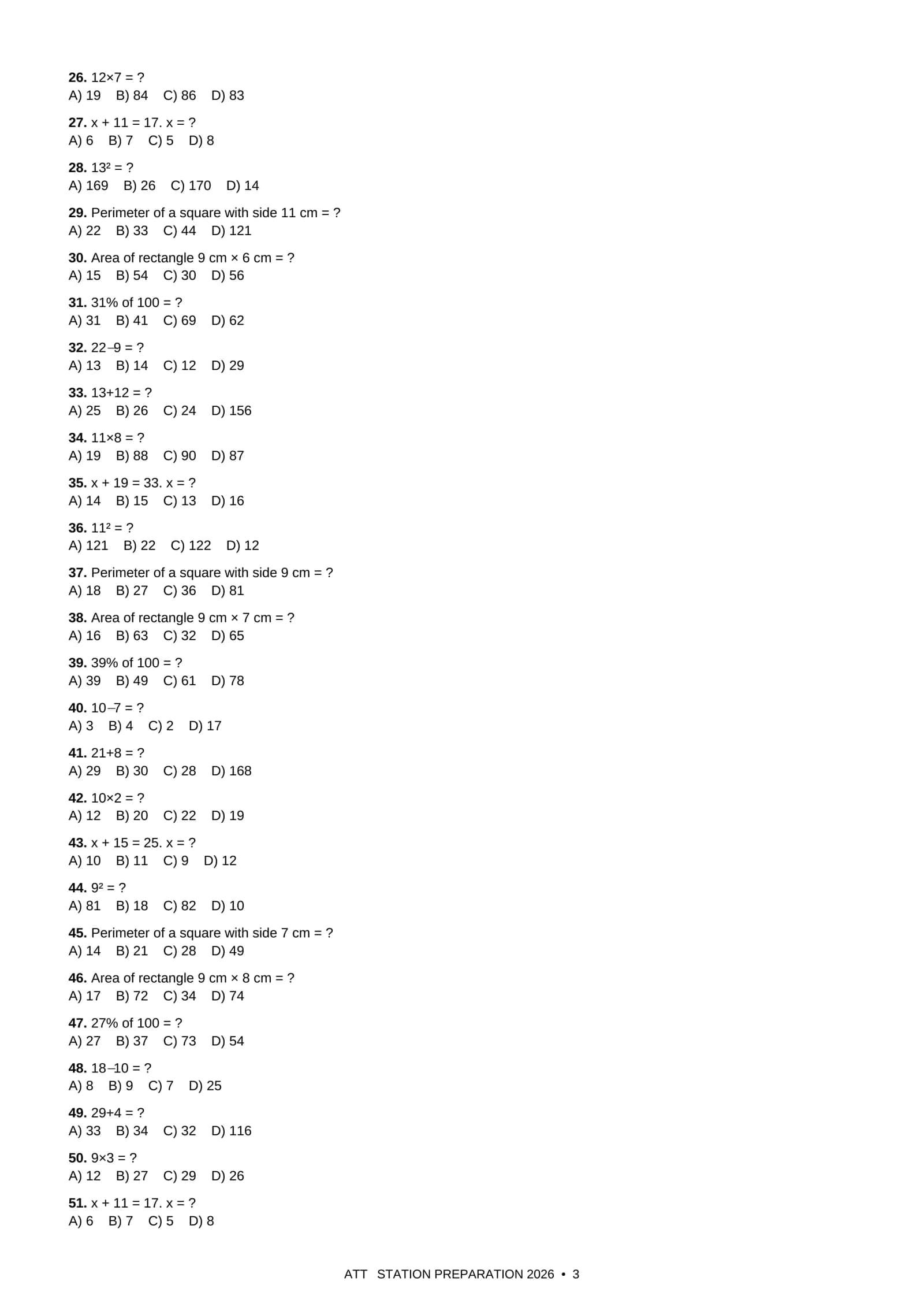 Mavzu: ATTISTATION PREPARATION 2026 Mathematics Attestation Preparation 2026 3