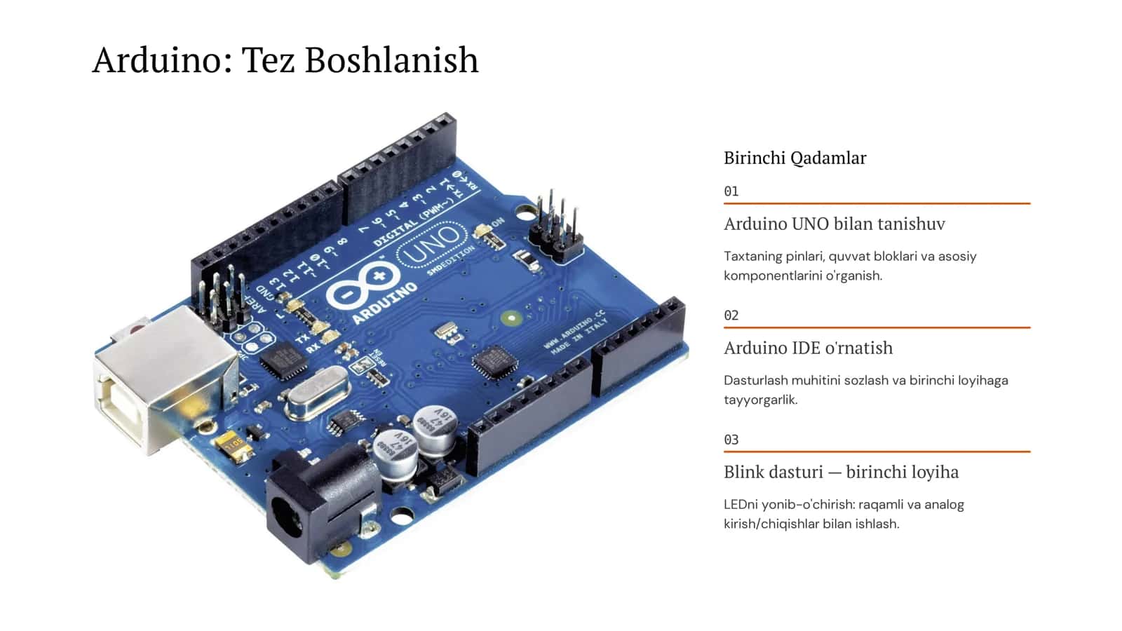 Arduino va Altera DE0 3