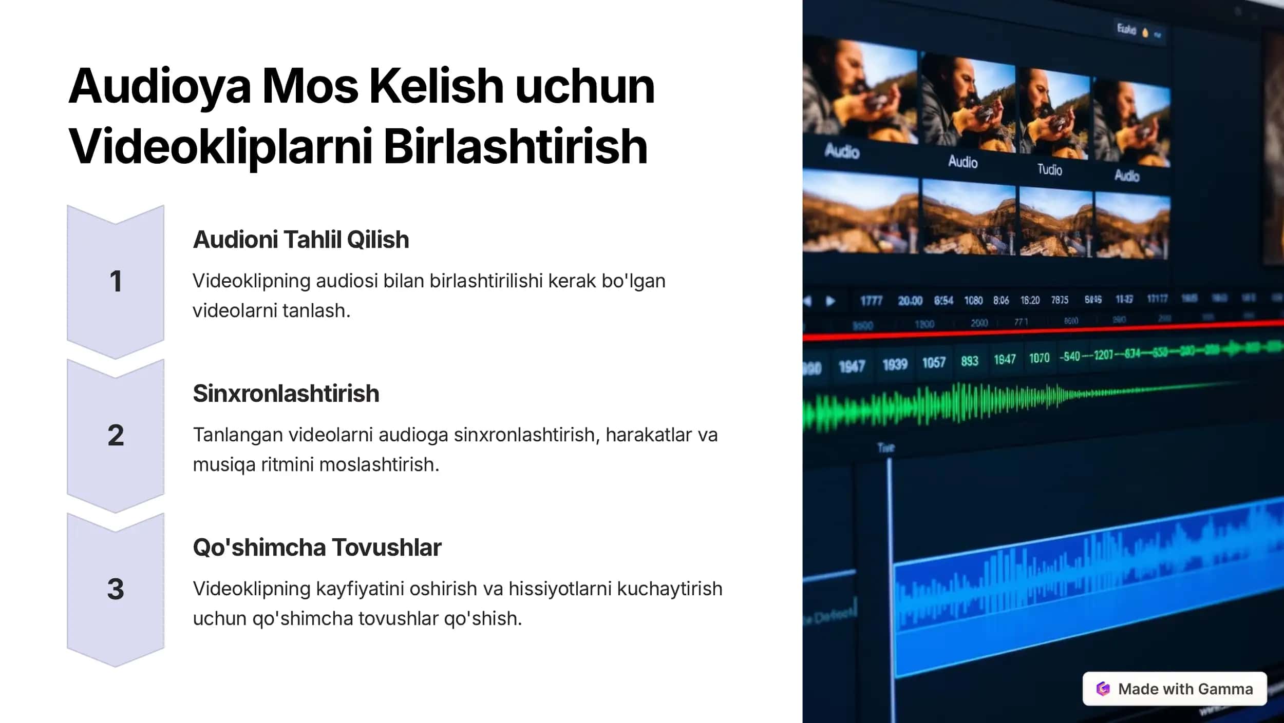 Videoklipni Montaji ushbu qo'llanma 3