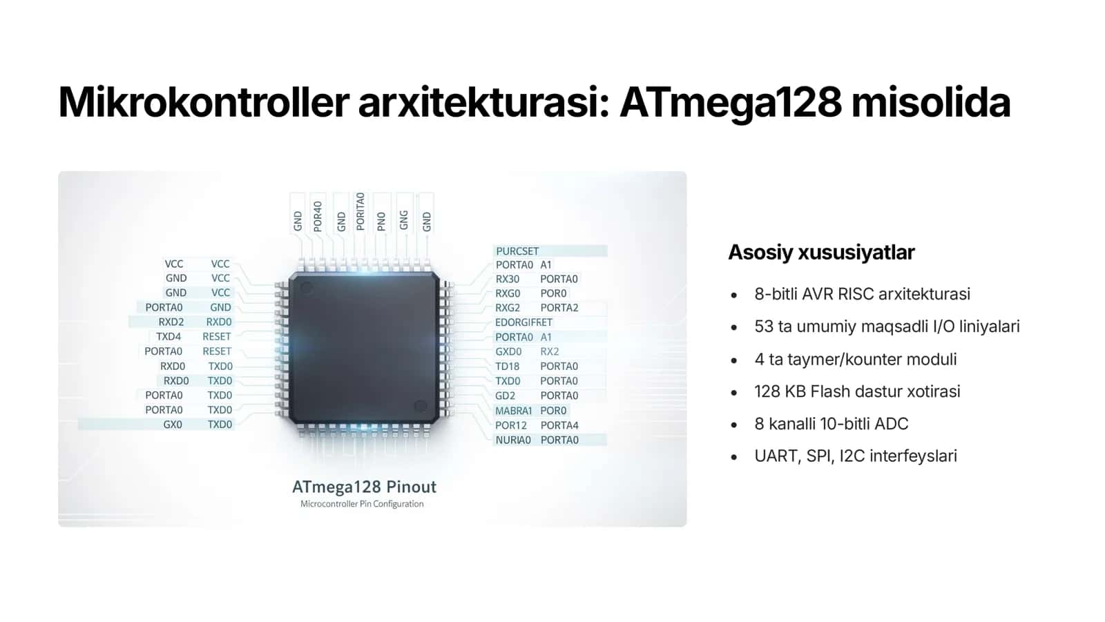 Mikrokontrollerlar uchun past darajadagi dasturlash: assembler tilida 3
