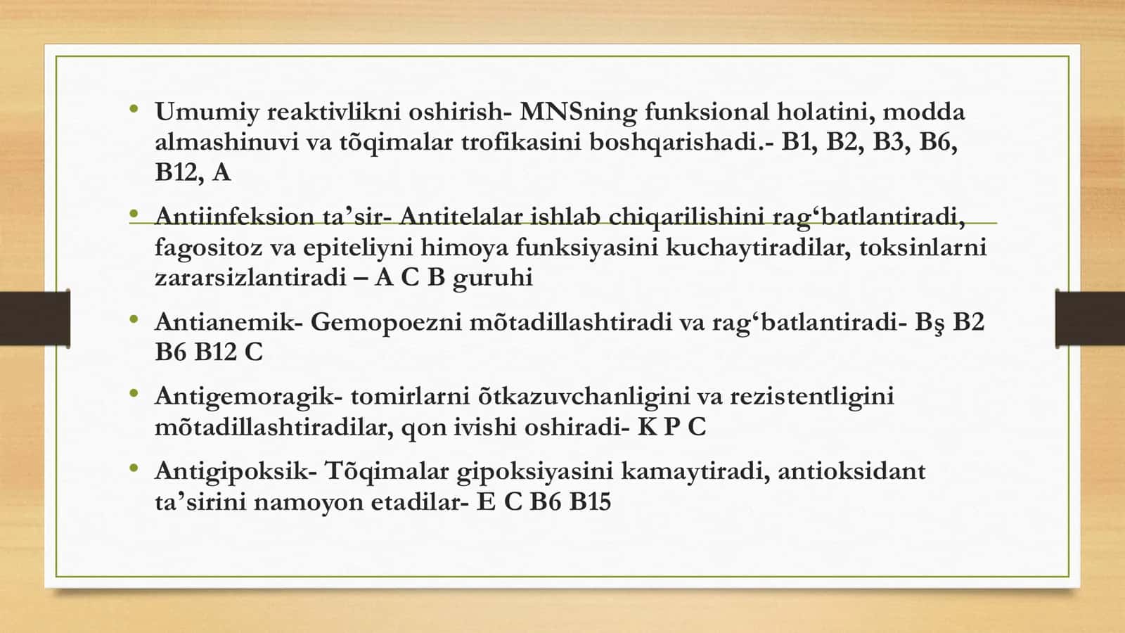 Vitamin( Farmakalogiya) 3
