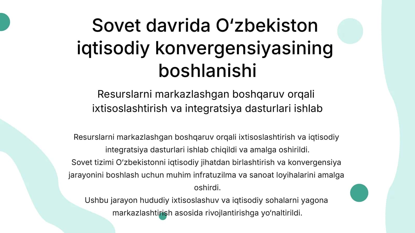 Iqtisodiy konvergensiya va rejalashtirish 3