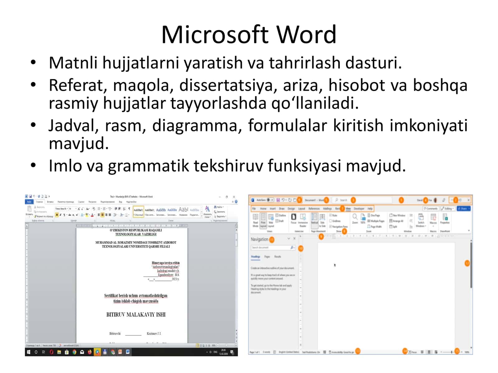 Microsoft Office paketi tarkibidagi 3