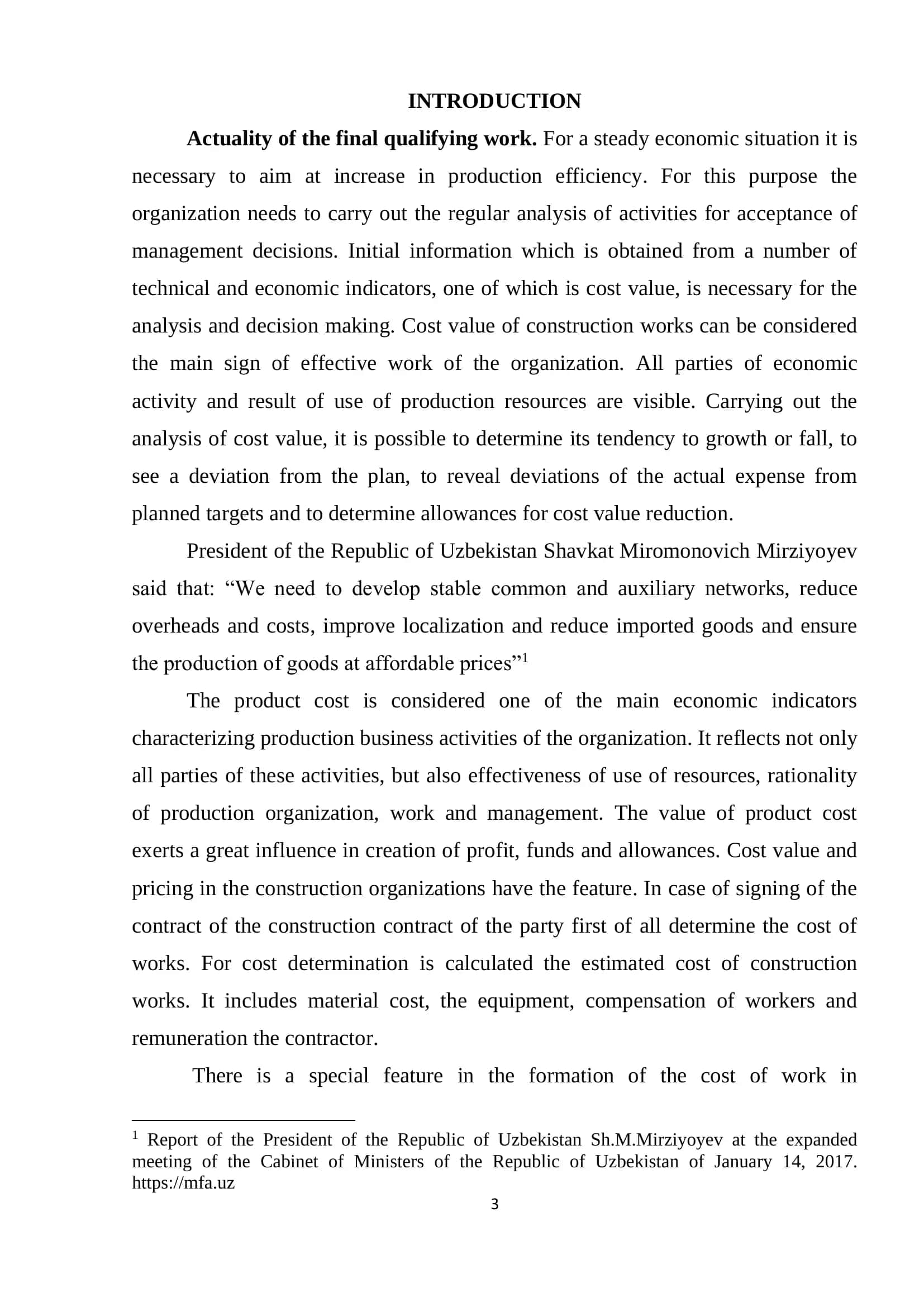 Accounting of Expenses of Construction and Determining Cost of Object 3