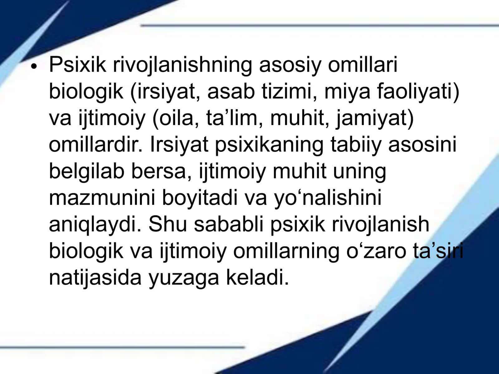 Inson psixikasini ontogenezlari  rivojlanishi ong va pisixika 3
