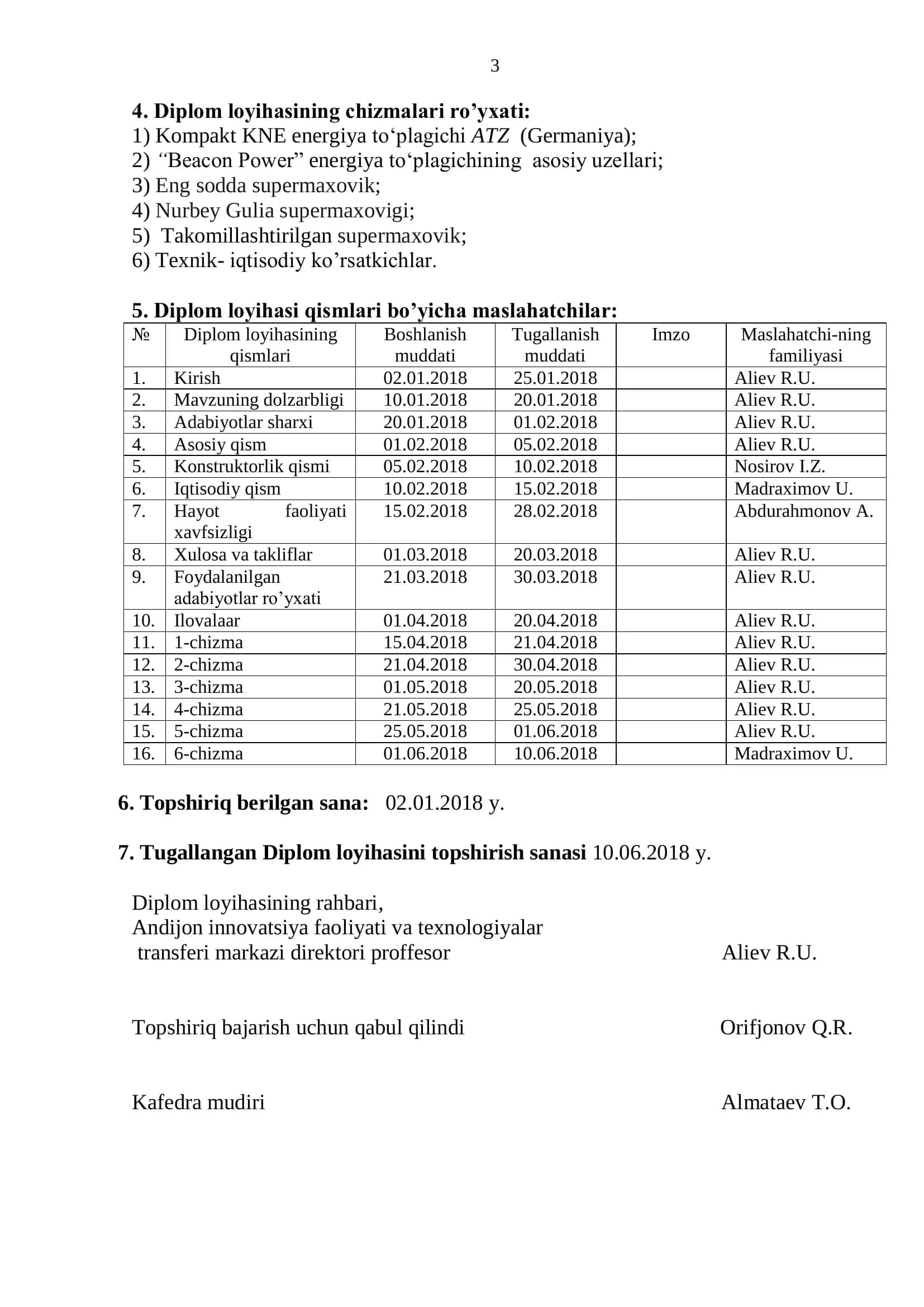 Diplom loyihasi "GM O’zbekistan” AJ avtomobillari bazasiga supermaxovik kuch qurilmasini o‘rnatish loyihasi 3