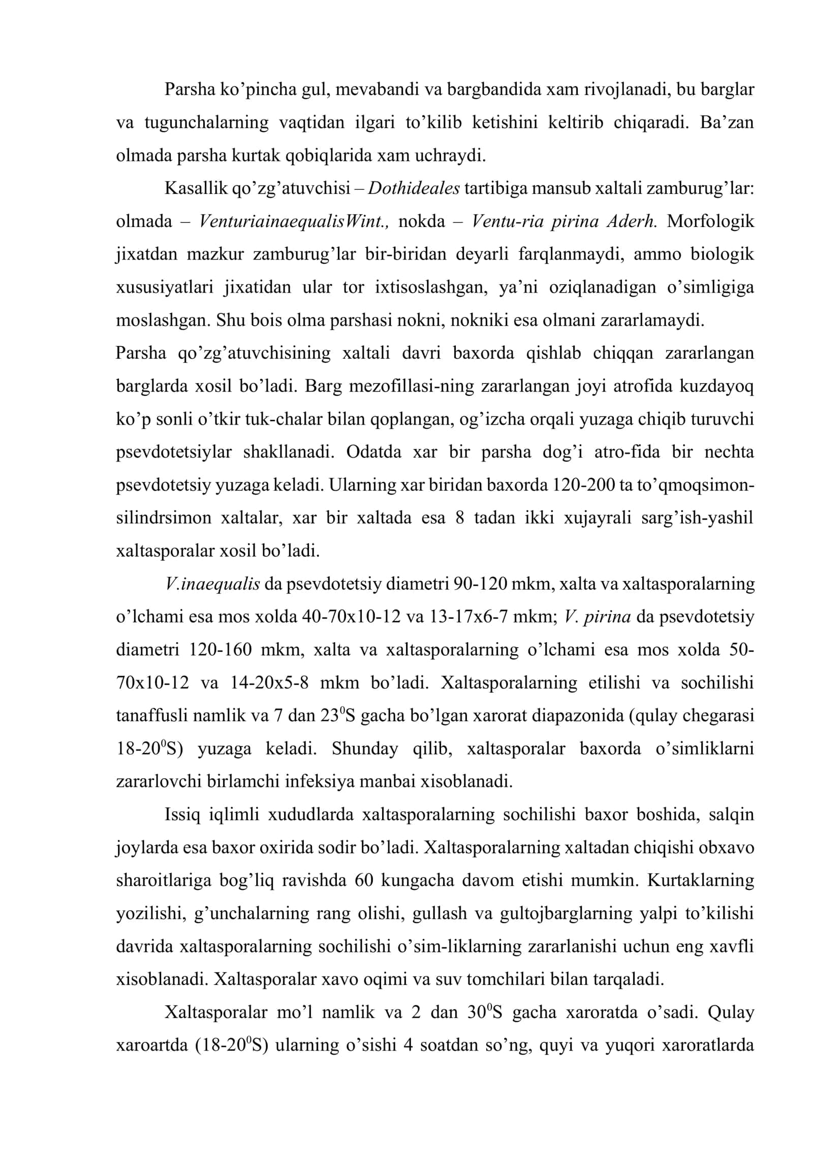 Urug’ va danak mevali daraxtlarning kasalliklari va ularga qarshi kurash choralari 3