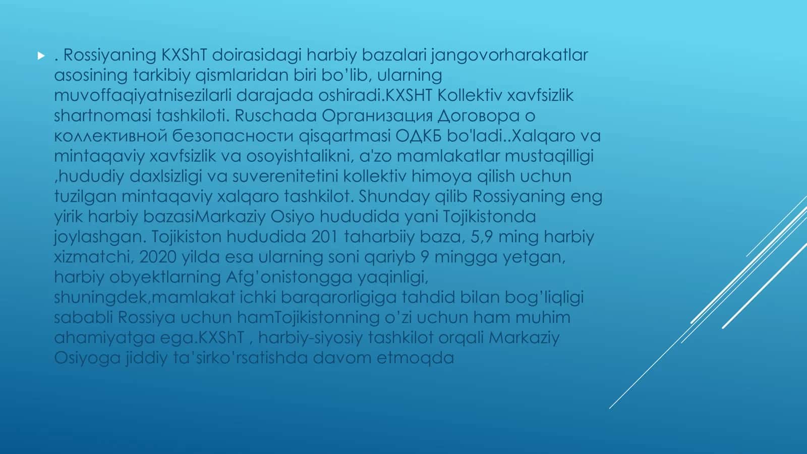 Rossiyaning Markaziy Osiyo mintaqasidagi o'rni 3