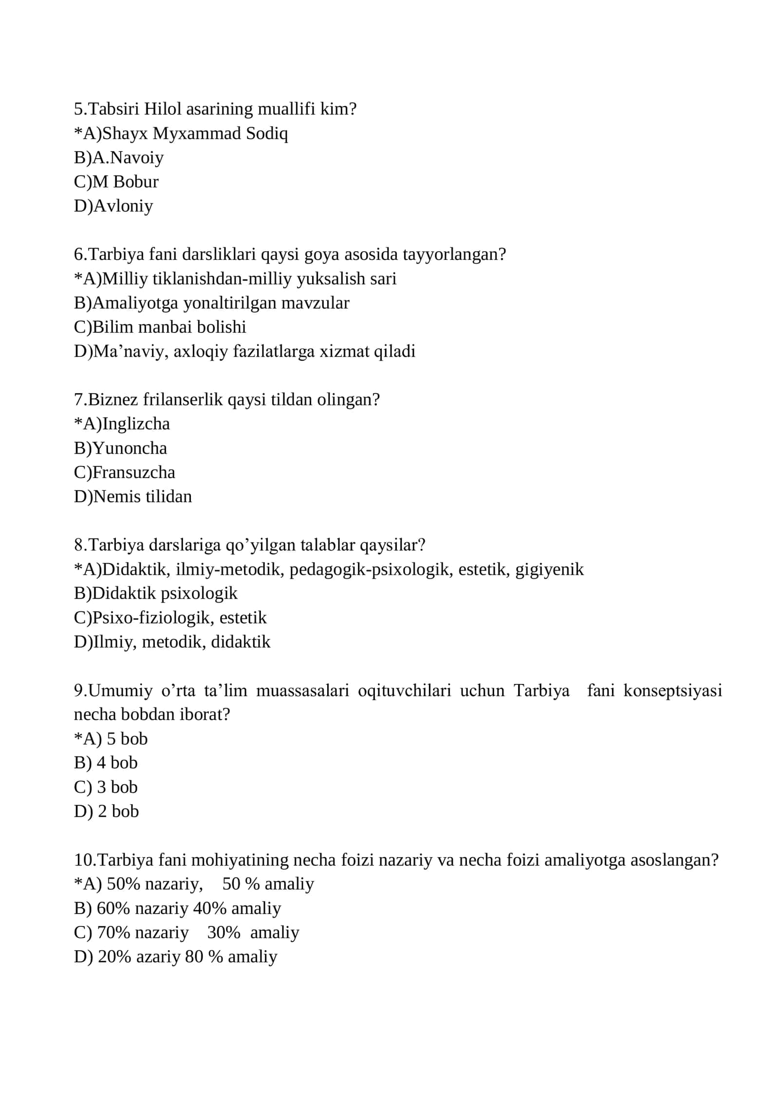2026-YIL TARBIYA FANIDAN ATTESTATSIYA SAVOLLARIGA JAVOBLAR 3